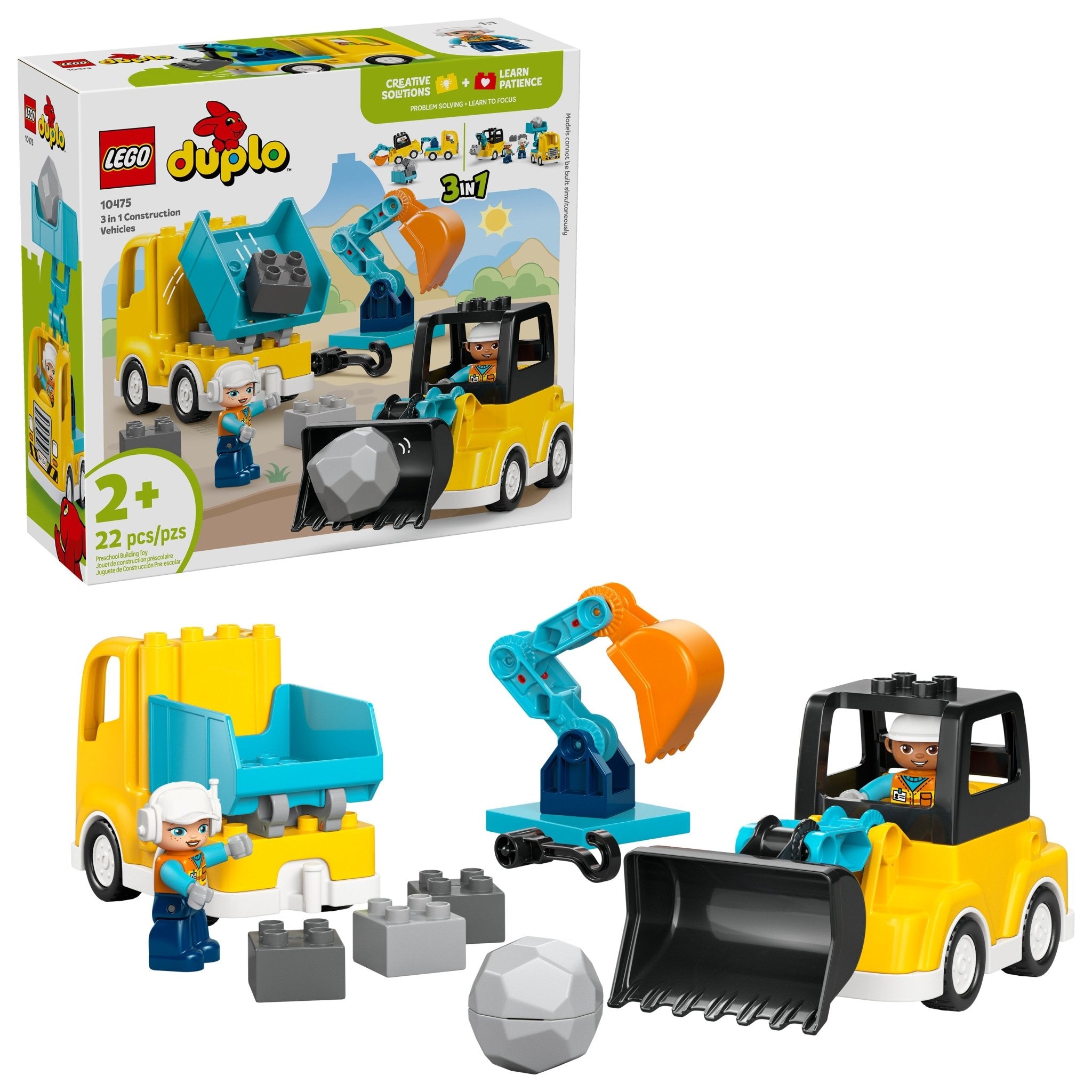 LEGO® DUPLO® Town 3 in 1 Construction Vehicles 10475 - Mastermind Toys___249465