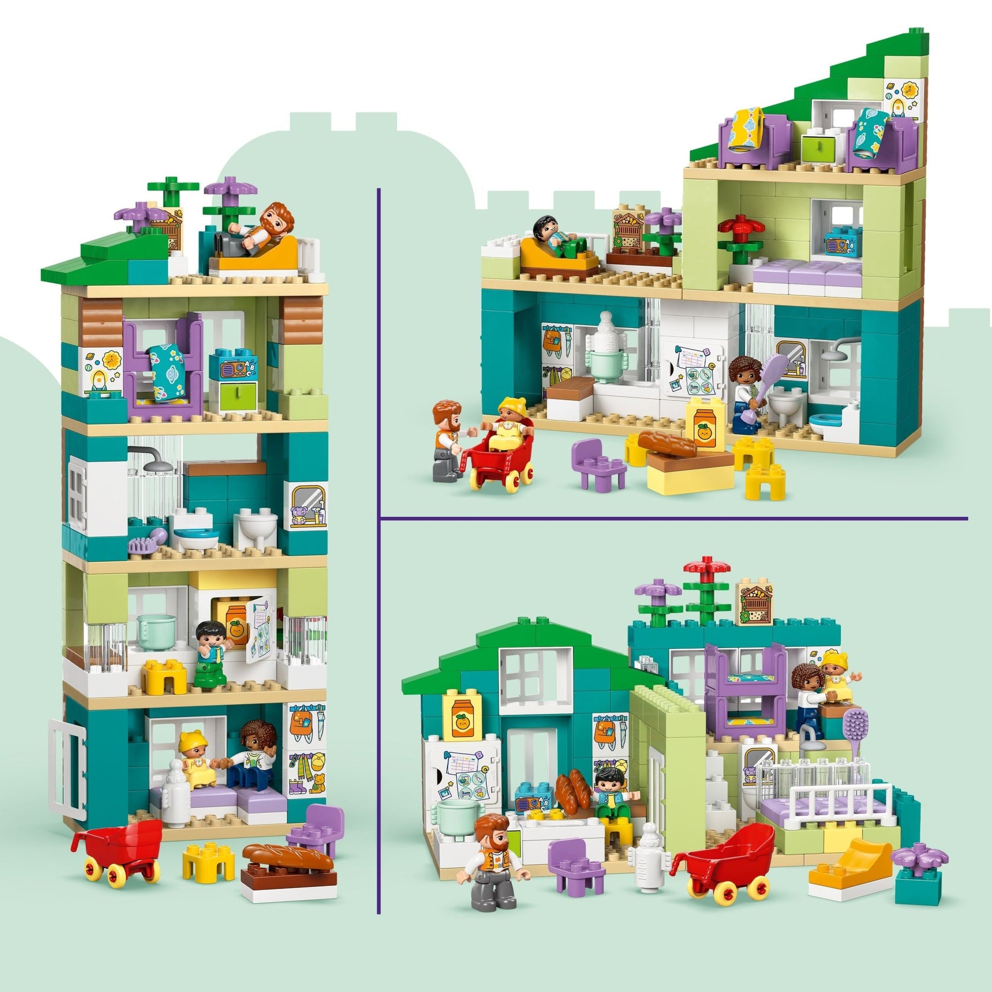 LEGO® DUPLO® Town 3 in 1 Modern Family House with Figures 10470 - Mastermind Toys___249461