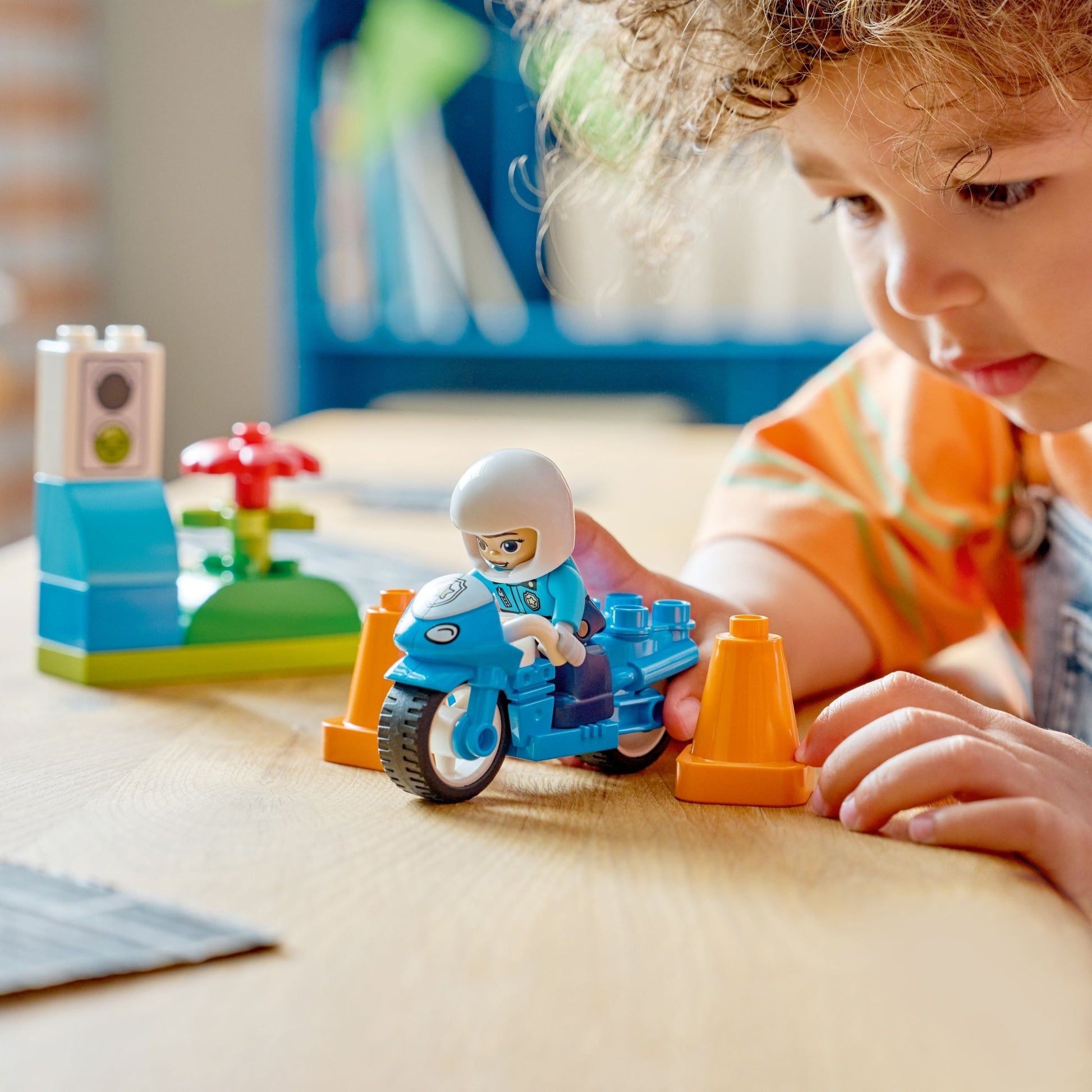 LEGO® DUPLO® Town Blue Police Motorcycle Playset 10471 - Mastermind Toys___249462