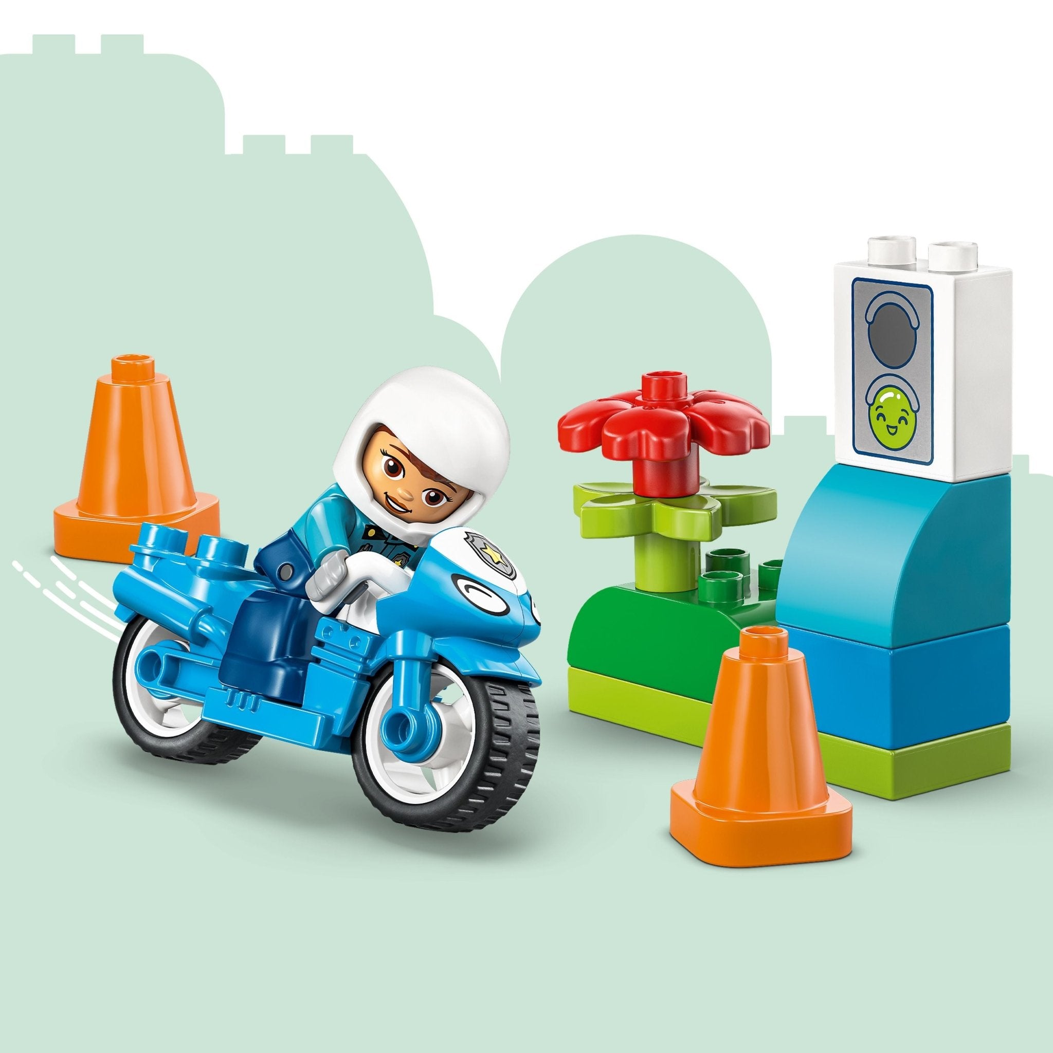 LEGO® DUPLO® Town Blue Police Motorcycle Playset 10471 - Mastermind Toys___249462