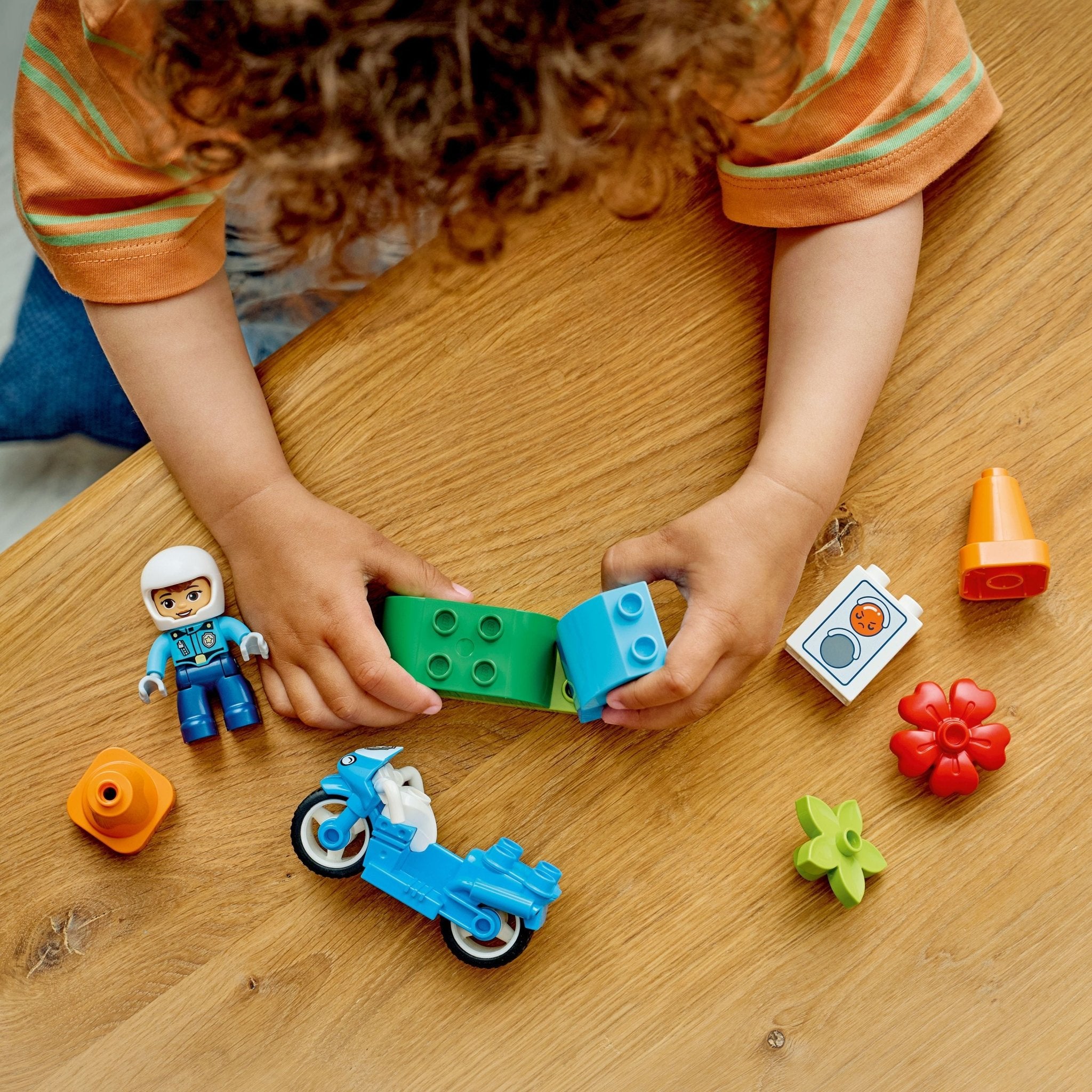 LEGO® DUPLO® Town Blue Police Motorcycle Playset 10471 - Mastermind Toys___249462