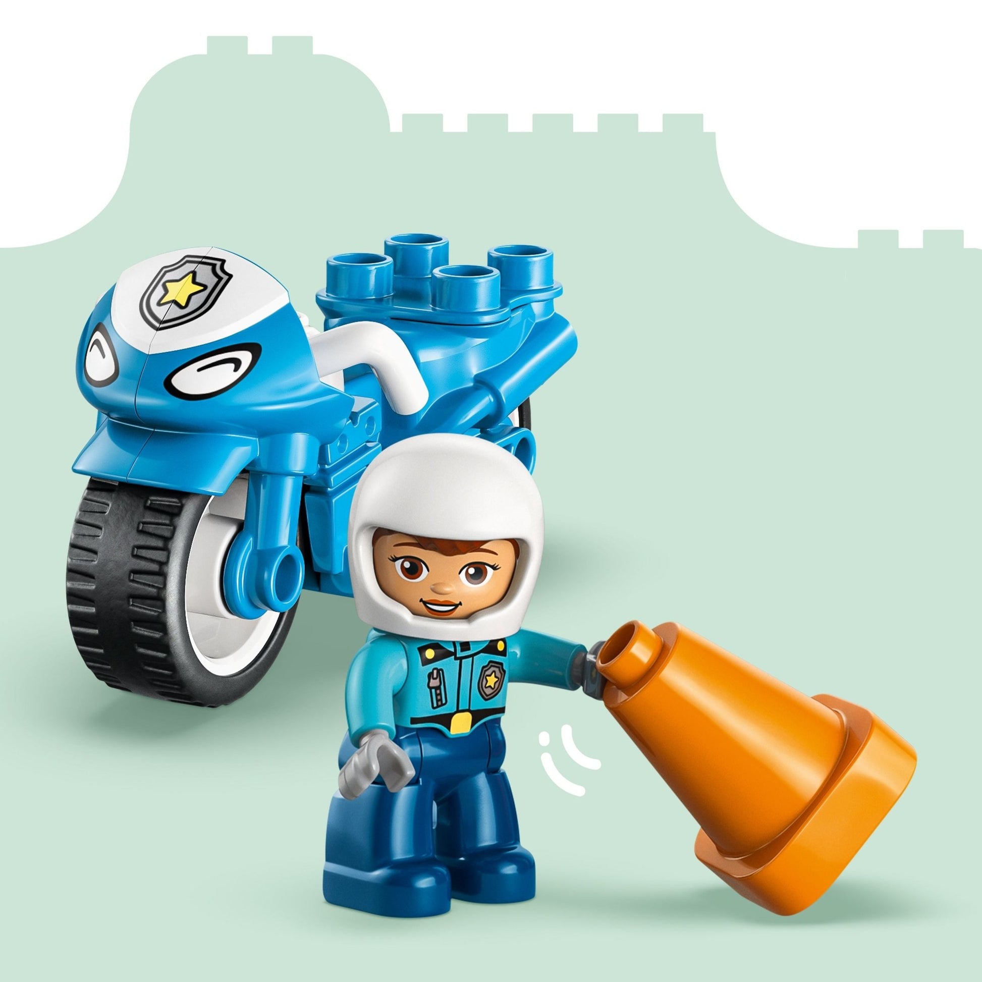 LEGO® DUPLO® Town Blue Police Motorcycle Playset 10471 - Mastermind Toys___249462