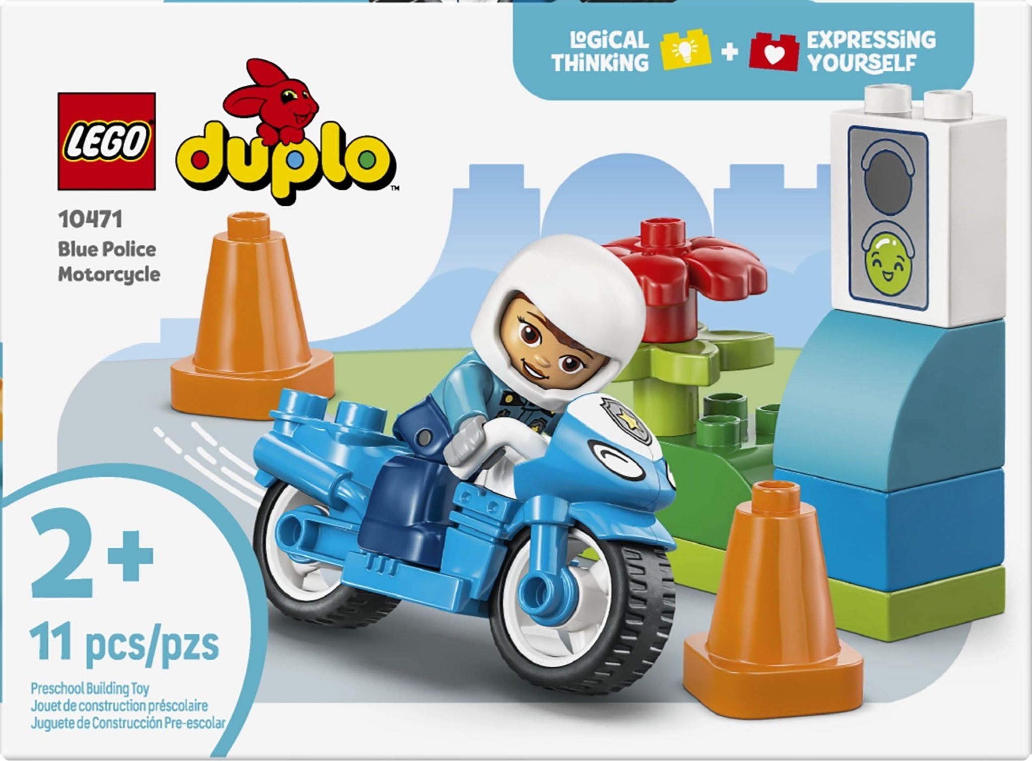 LEGO® DUPLO® Town Blue Police Motorcycle Playset 10471 - Mastermind Toys___249462