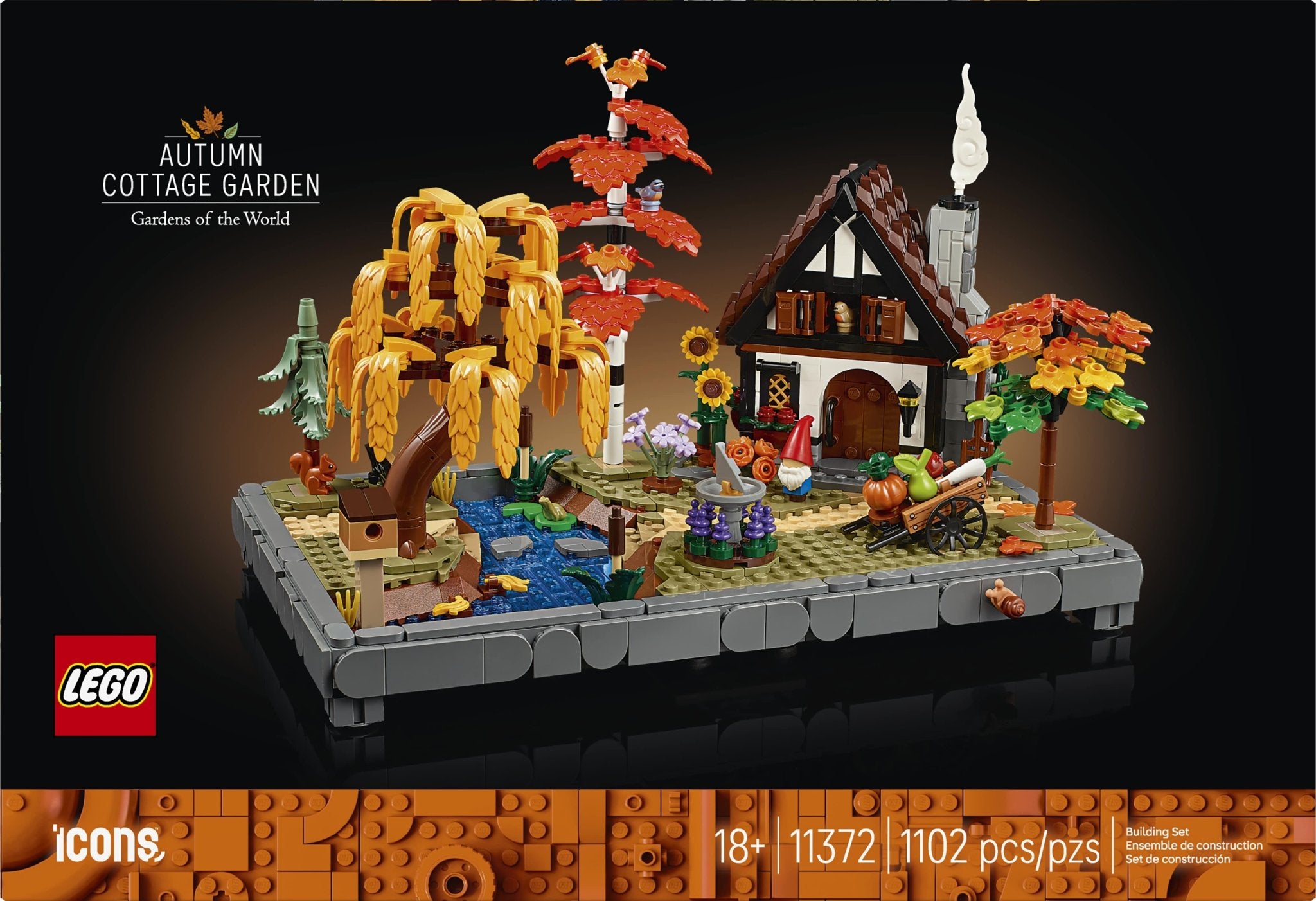 LEGO® Icons Autumn Cottage Garden Model Building Kit 11372 - Mastermind Toys___249472