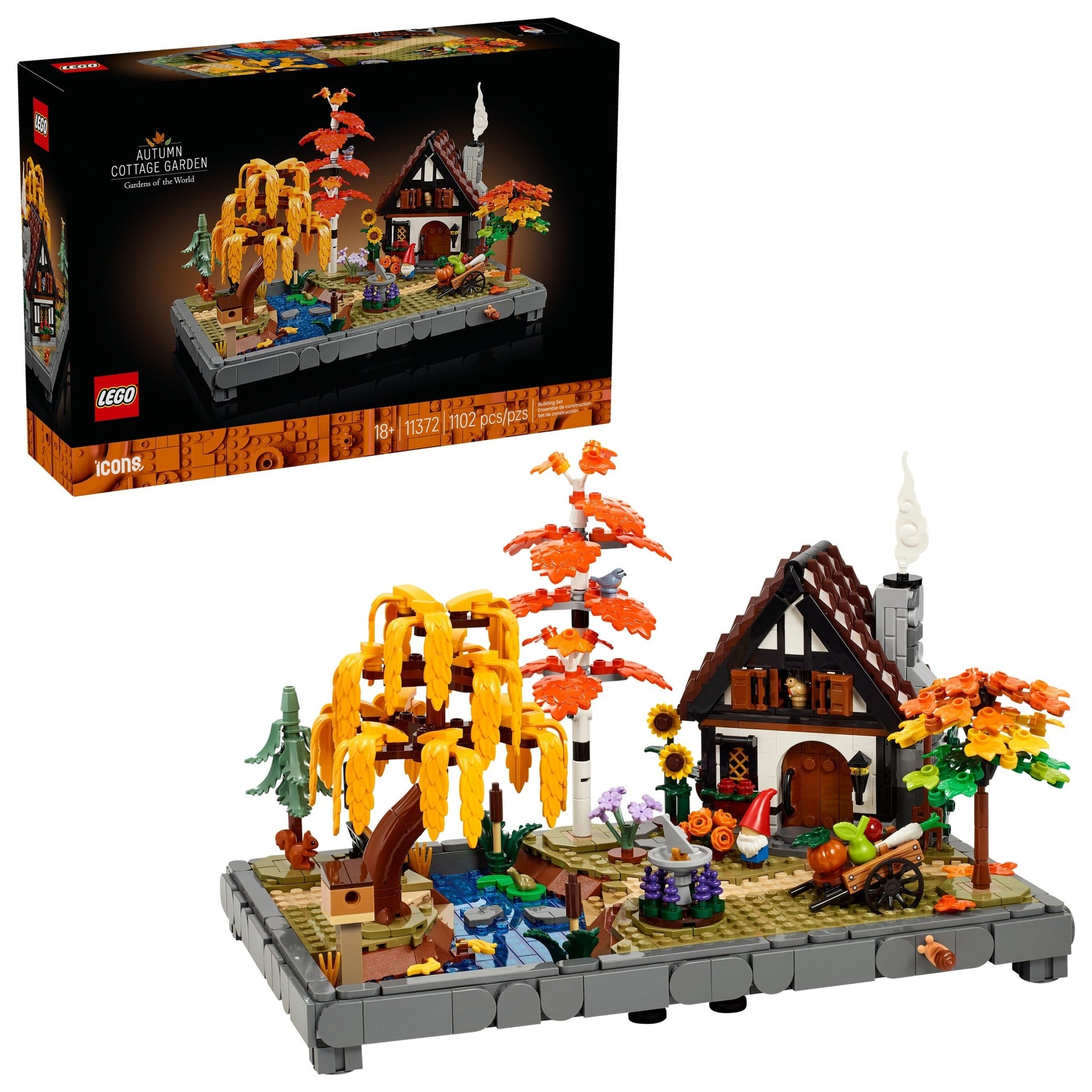 LEGO® Icons Autumn Cottage Garden Model Building Kit 11372 - Mastermind Toys___249472