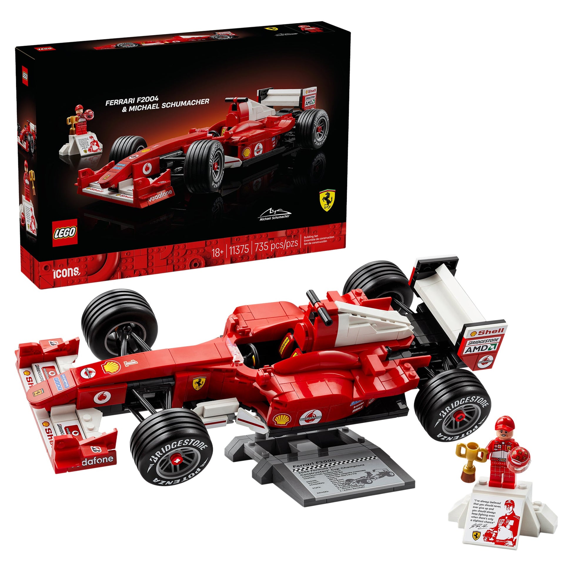 LEGO Icons Ferrari F2004 & Michael Schumacher 11375 - Mastermind Toys___249609