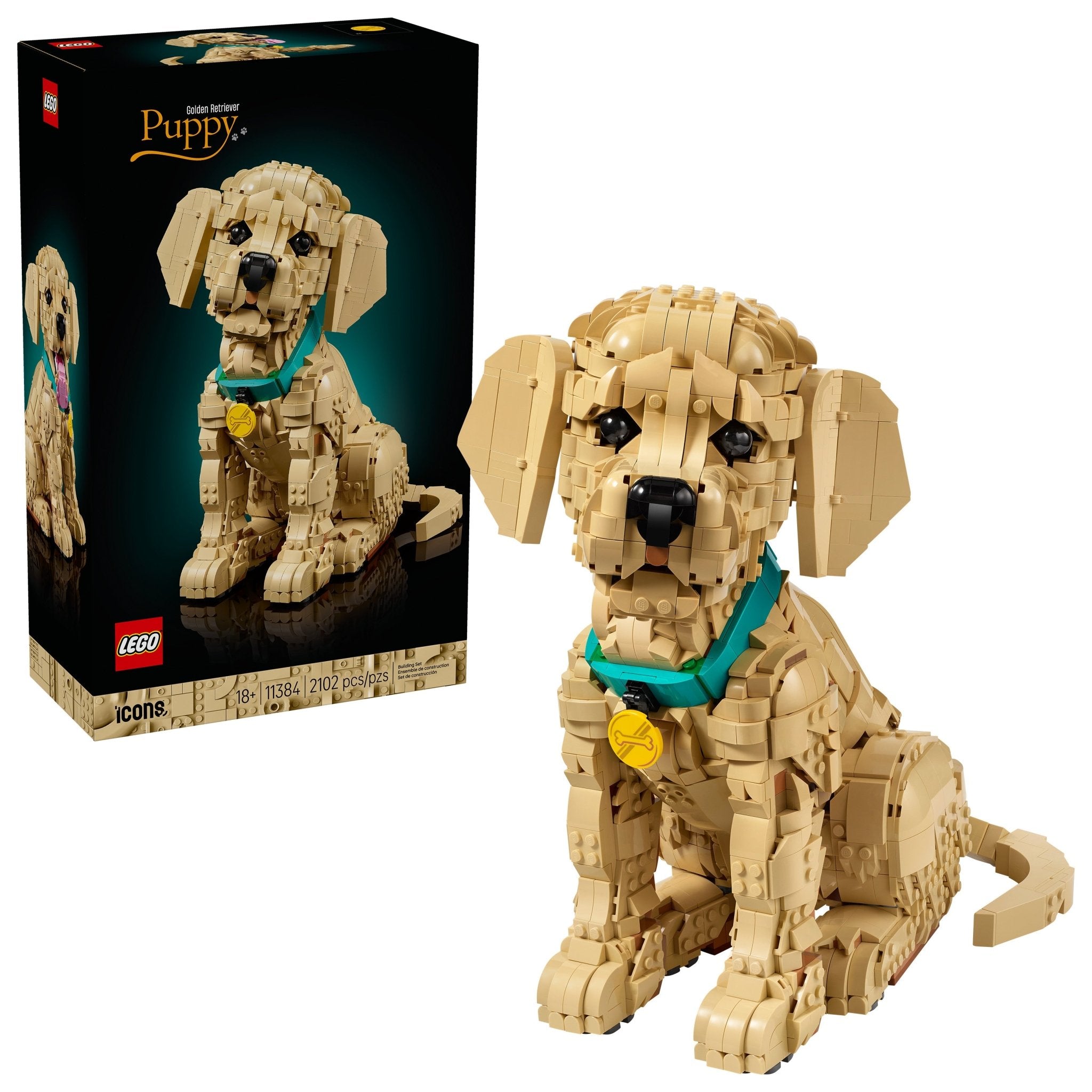 LEGO Icons Golden Retriever Puppy - Building Set 11384 - Mastermind Toys___253727