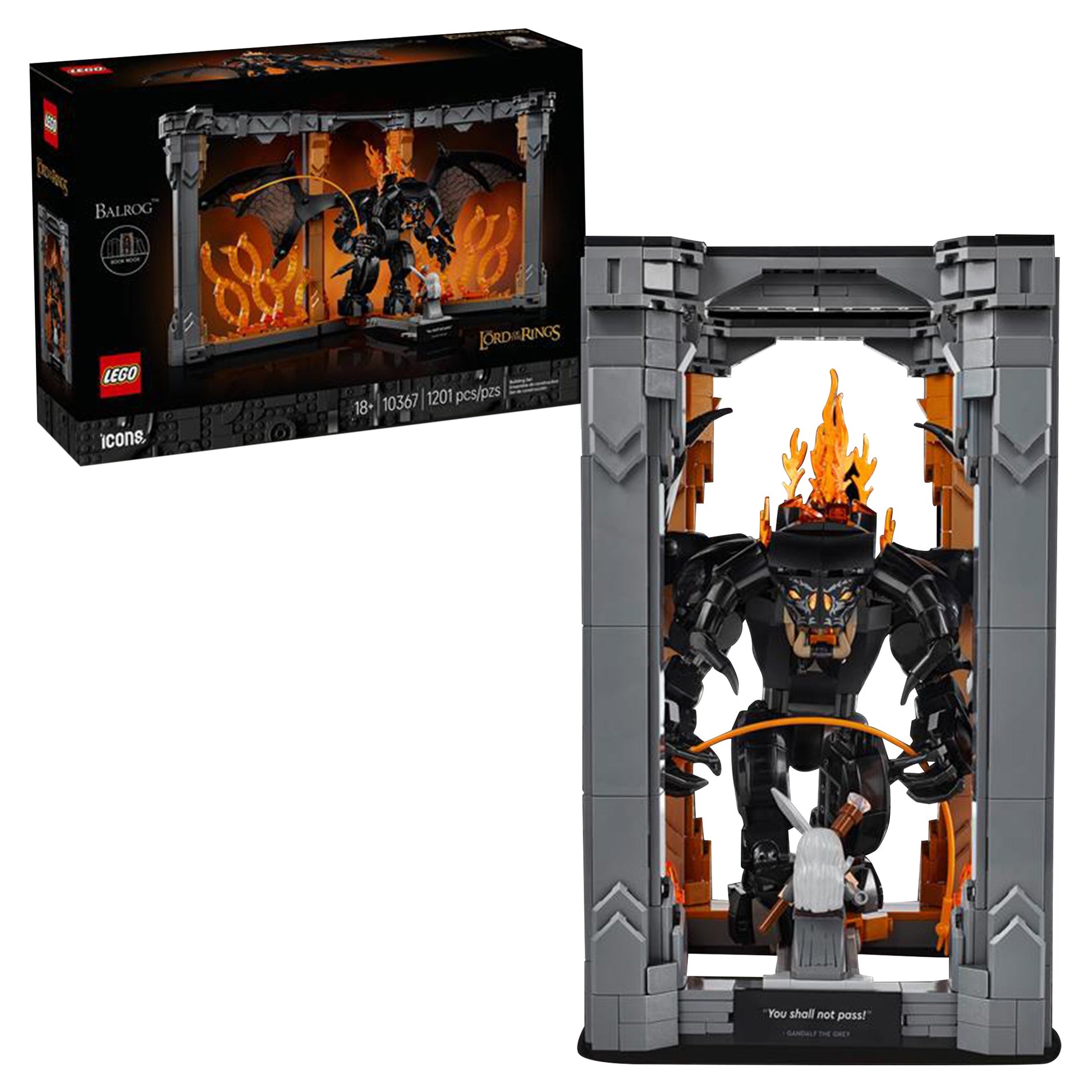 LEGO® Icons The Lord of the Rings: Balrog™ Book Nook Bookshelf Decor Kit 10367 - Mastermind Toys___248626