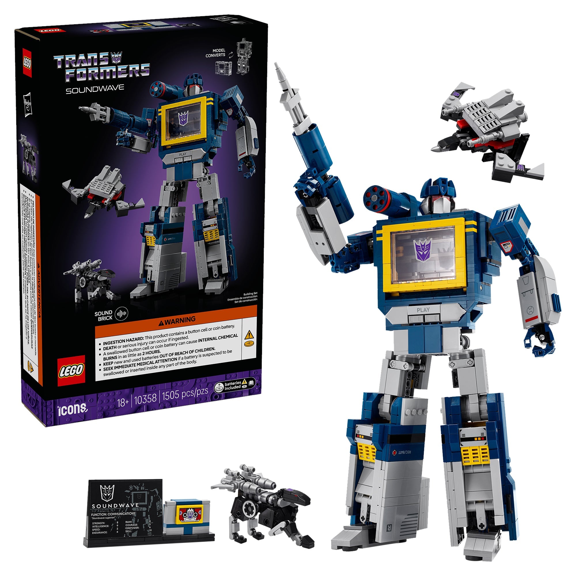 LEGO® Icons Transformers: Soundwave 10358 - Mastermind Toys___249195