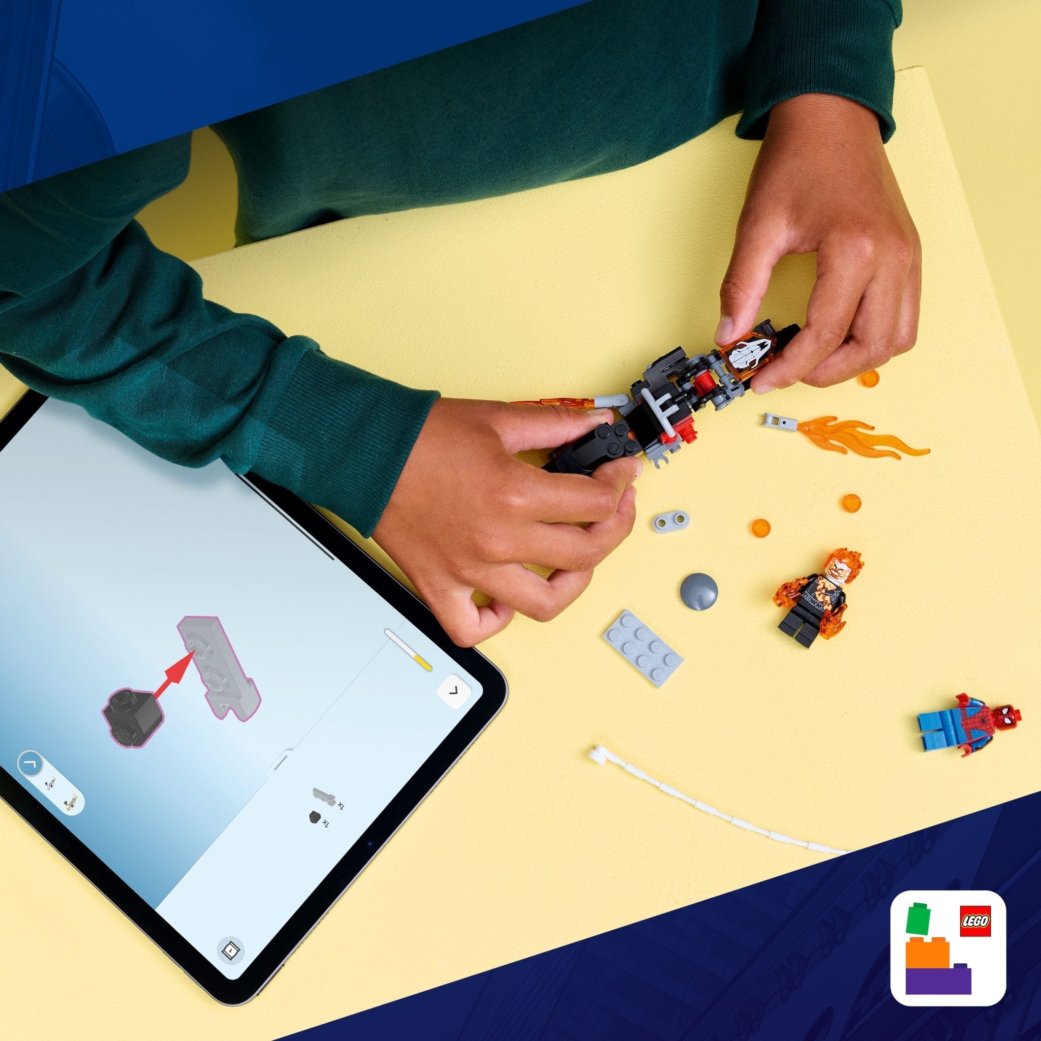 LEGO® ǀ Marvel Spider - Man vs. Ghost Rider Motorcycle 76335 - Mastermind Toys___249575