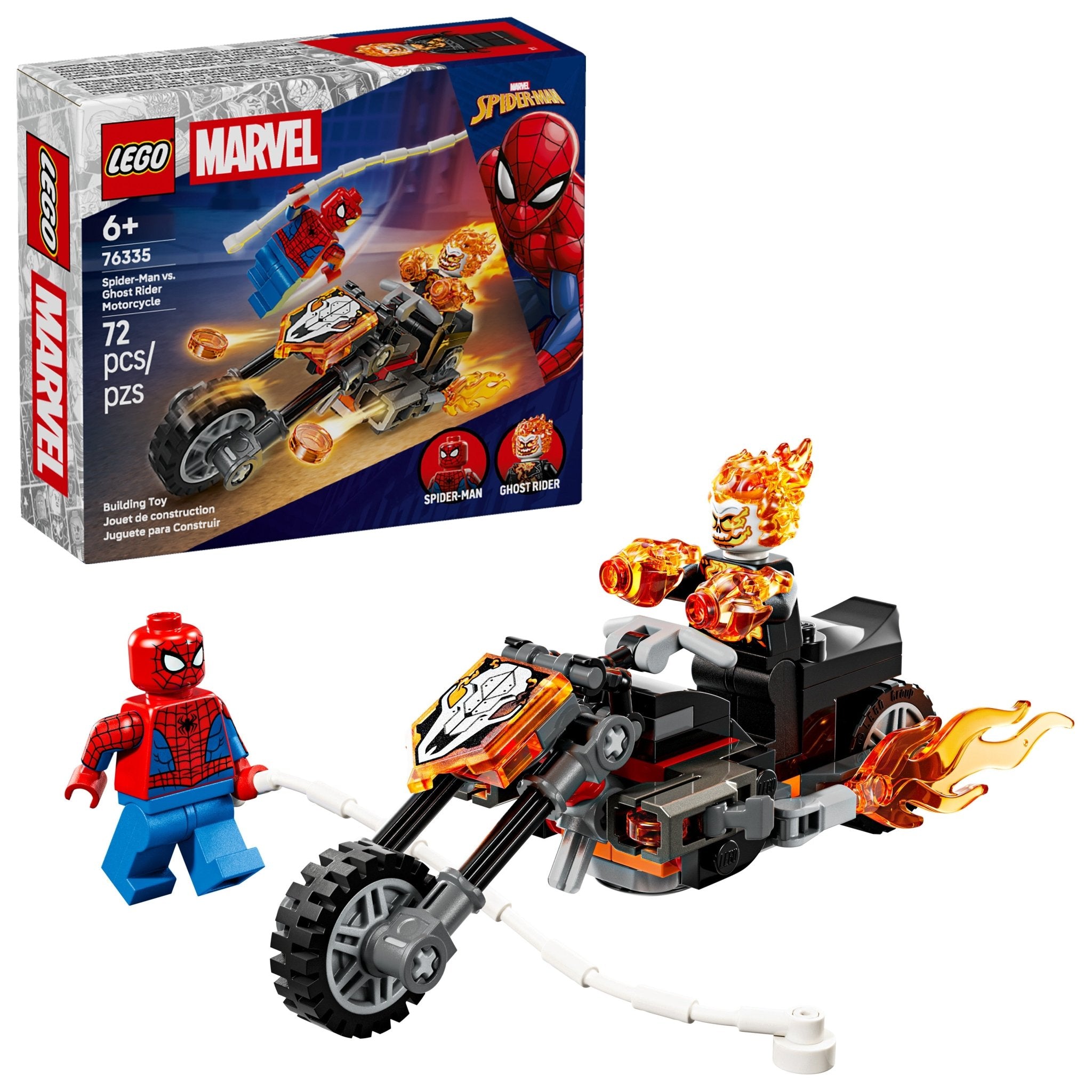 LEGO® ǀ Marvel Spider - Man vs. Ghost Rider Motorcycle 76335 - Mastermind Toys___249575