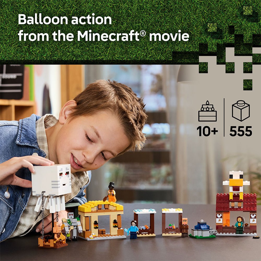 LEGO® Minecraft® The Ghast Balloon Village Attack 21273 - Mastermind Toys___245044