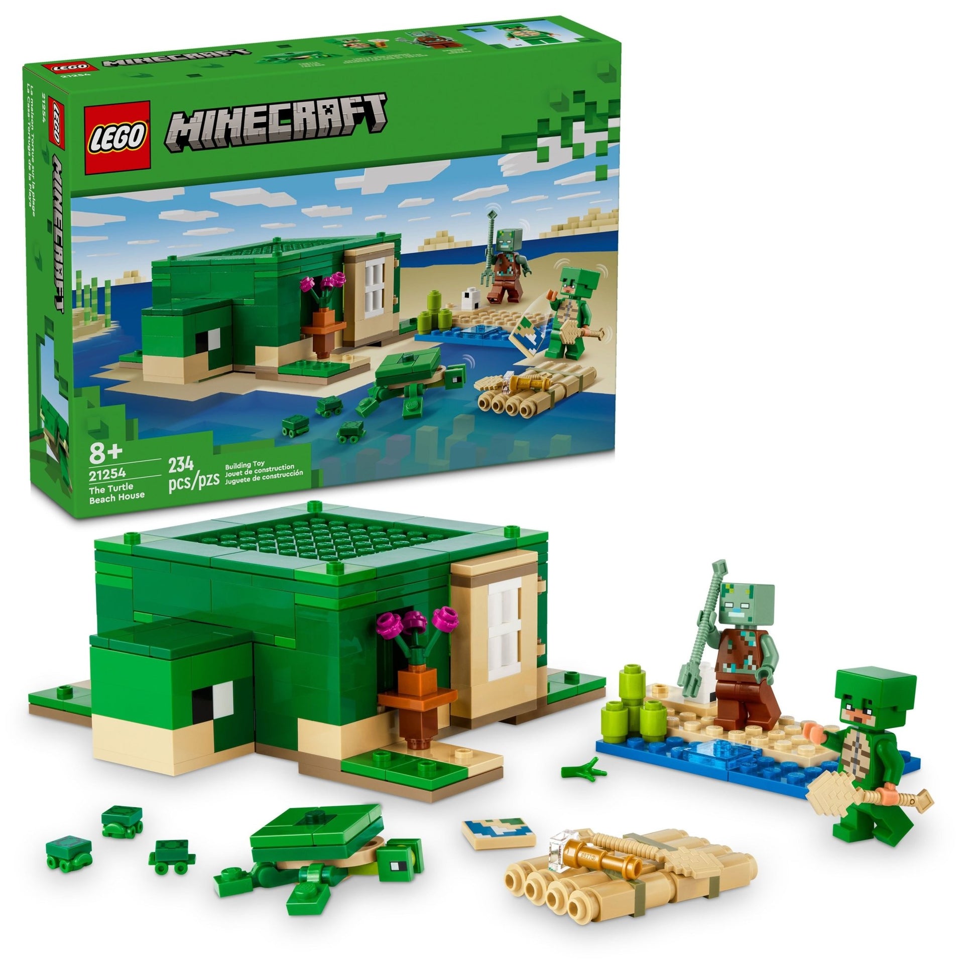 LEGO Minecraft The Turtle Beach House Construction Toy 21254 - Mastermind Toys___232485
