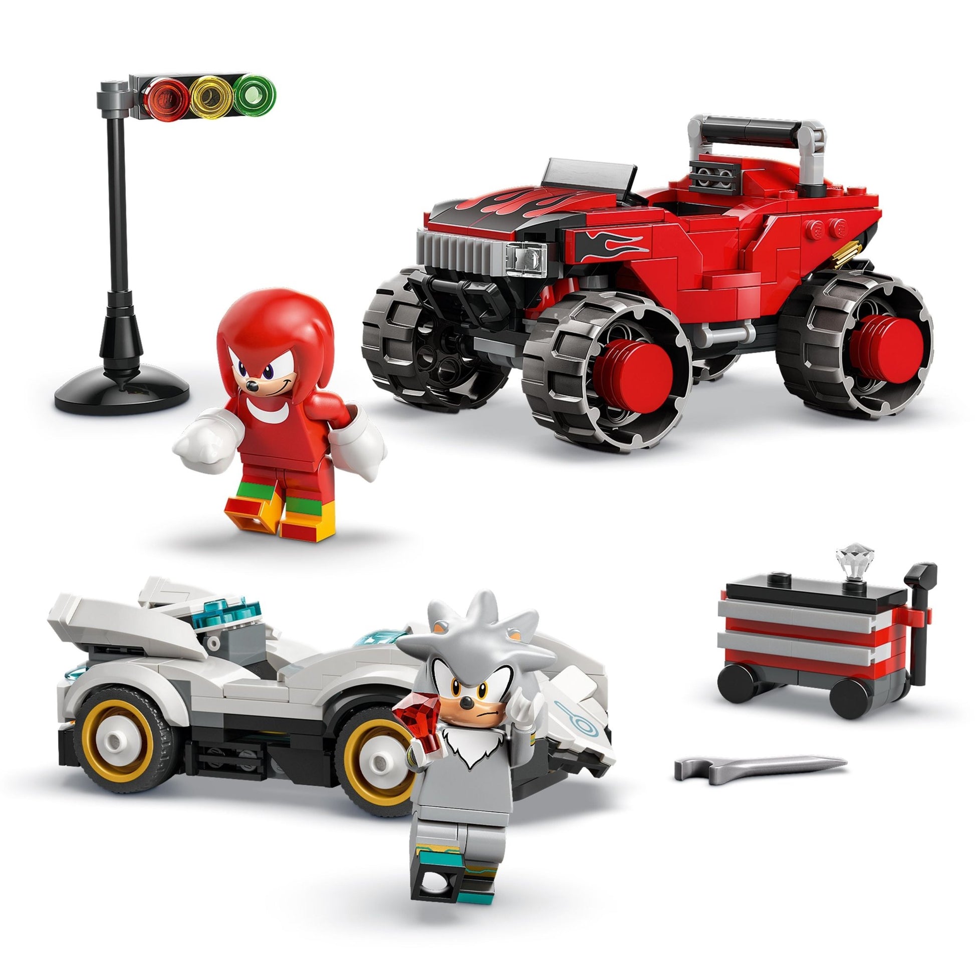 LEGO® Sonic the Hedgehog™ Silver’s Car vs. Knuckles’ Monster Truck 77118 - Mastermind Toys___249592