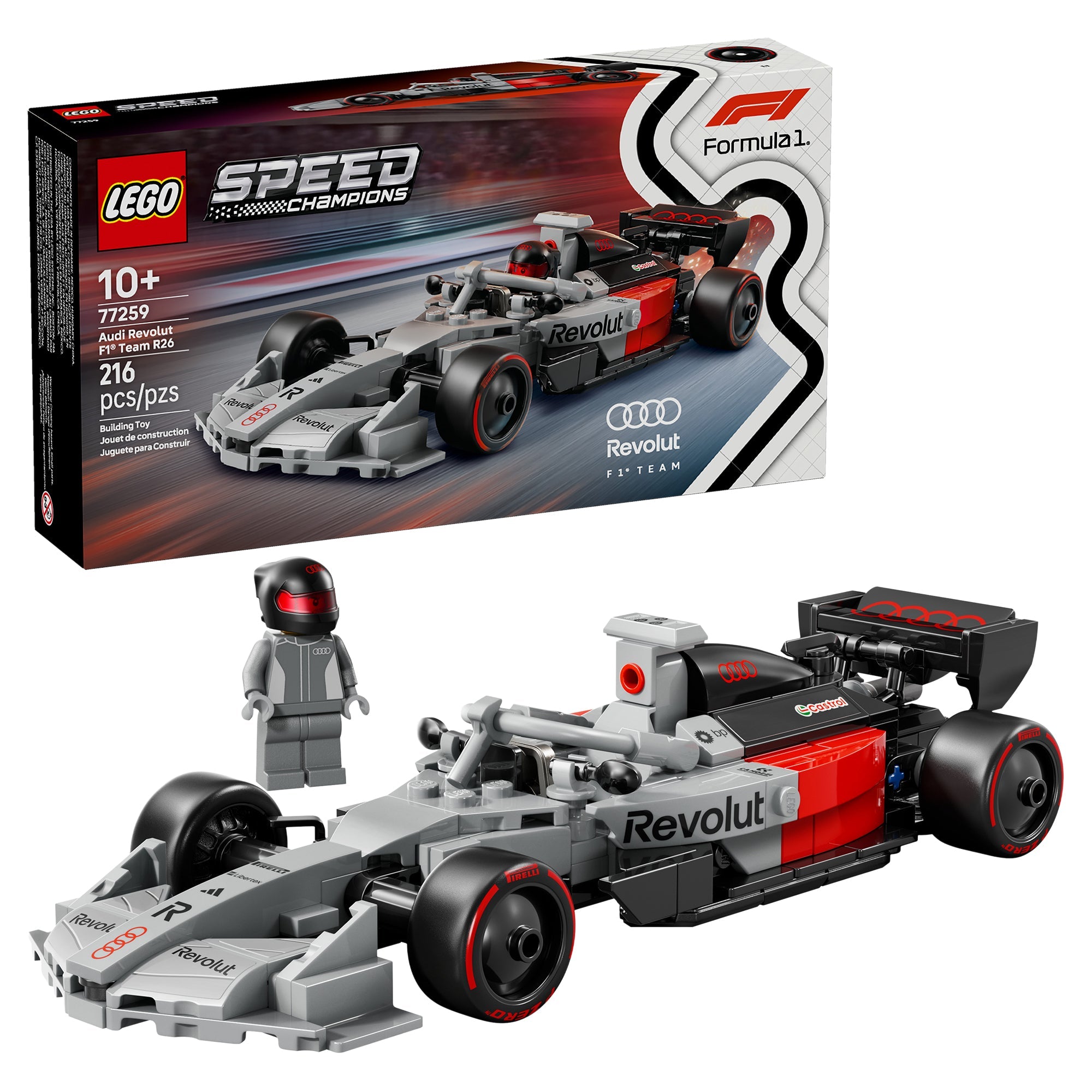 LEGO Speed Champions Audi Revolut F1 Team R26 Race Car 77259 - Mastermind Toys___249632