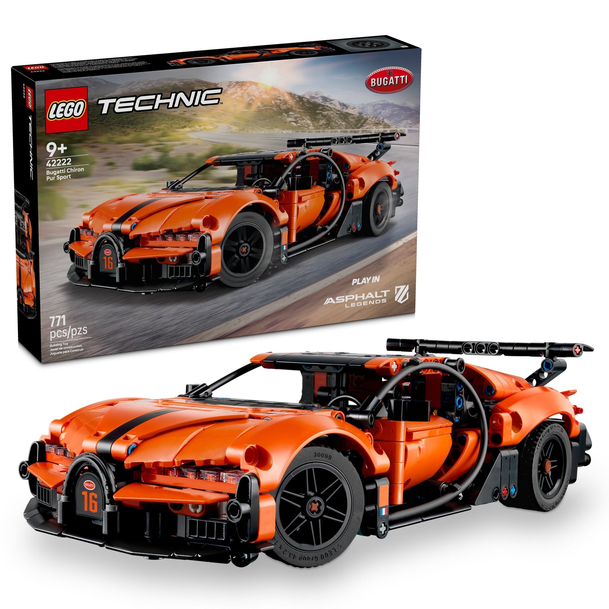 LEGO® Technic™ Bugatti Chiron Pur Sport Hypercar 42222 - Mastermind Toys___249503