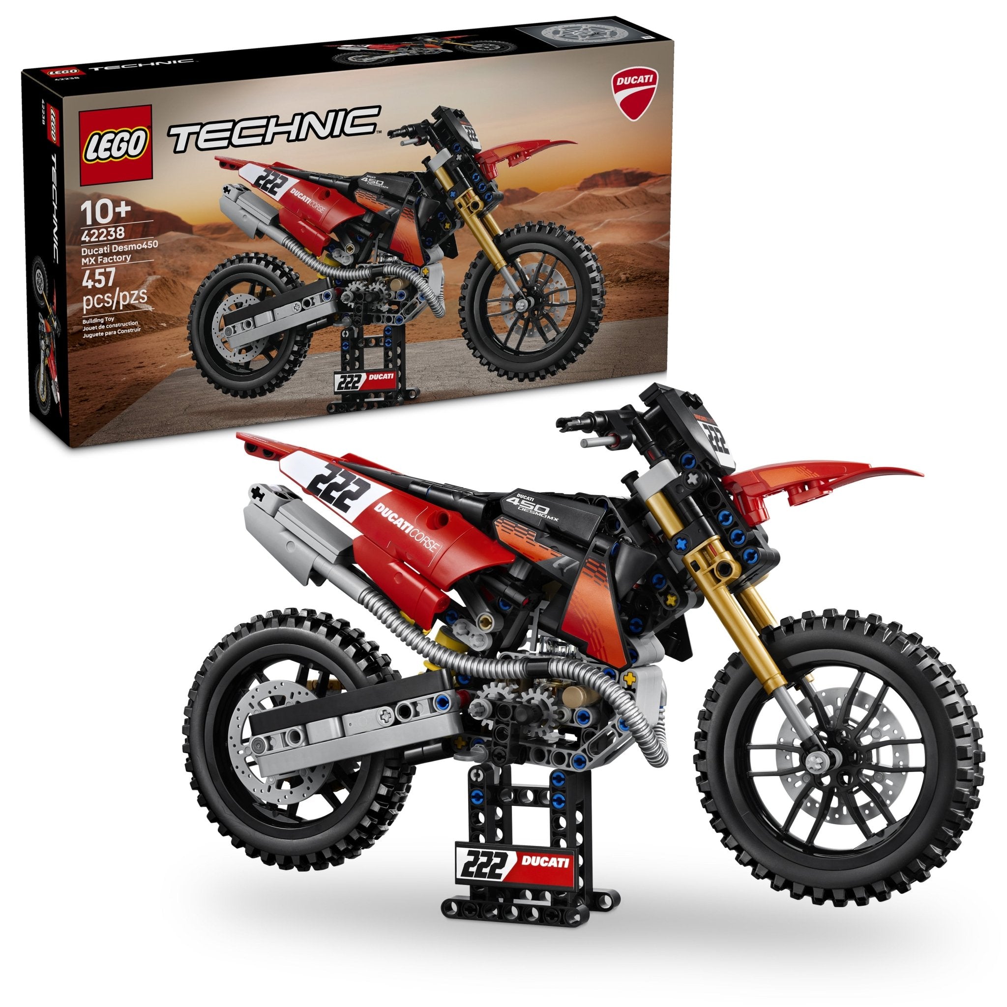 LEGO® Technic Ducati Desmo450 MX Factory Motorcycle 42238 - Mastermind Toys___253815