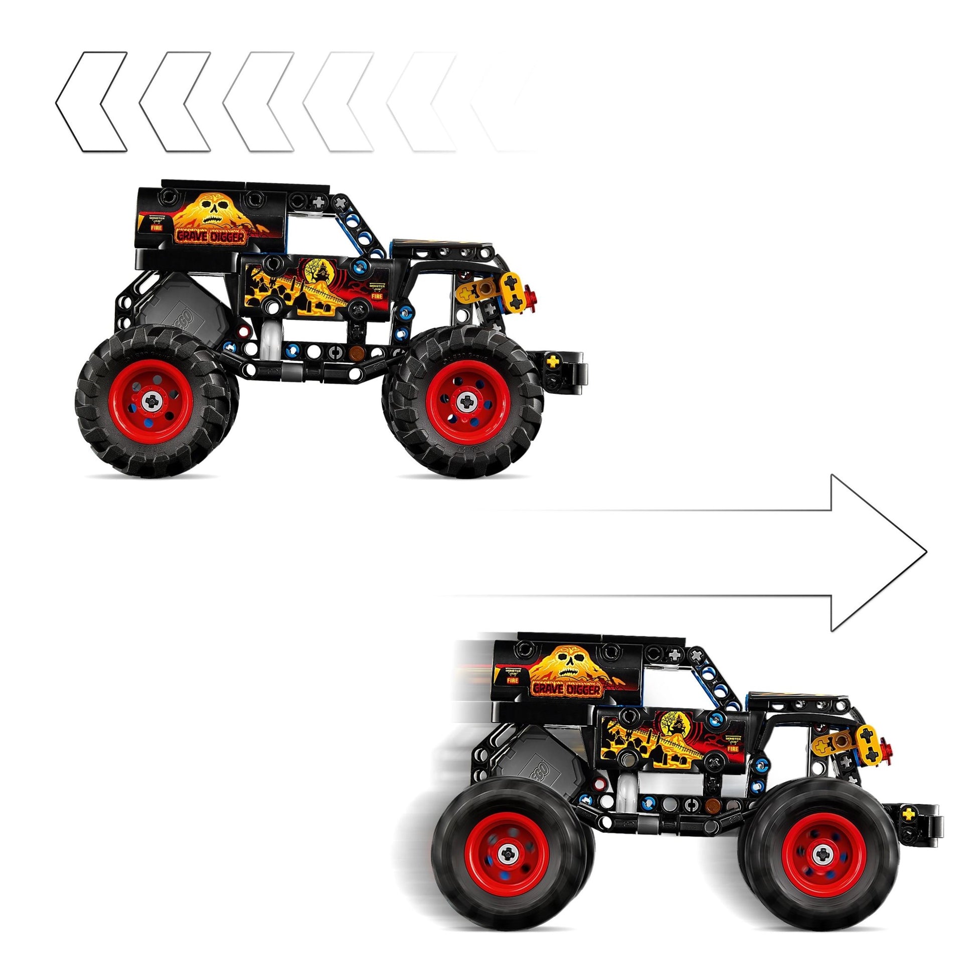 LEGO® Technic™ Monster Jam™ Grave Digger™ Fire and Ice 42219 - Mastermind Toys___249500