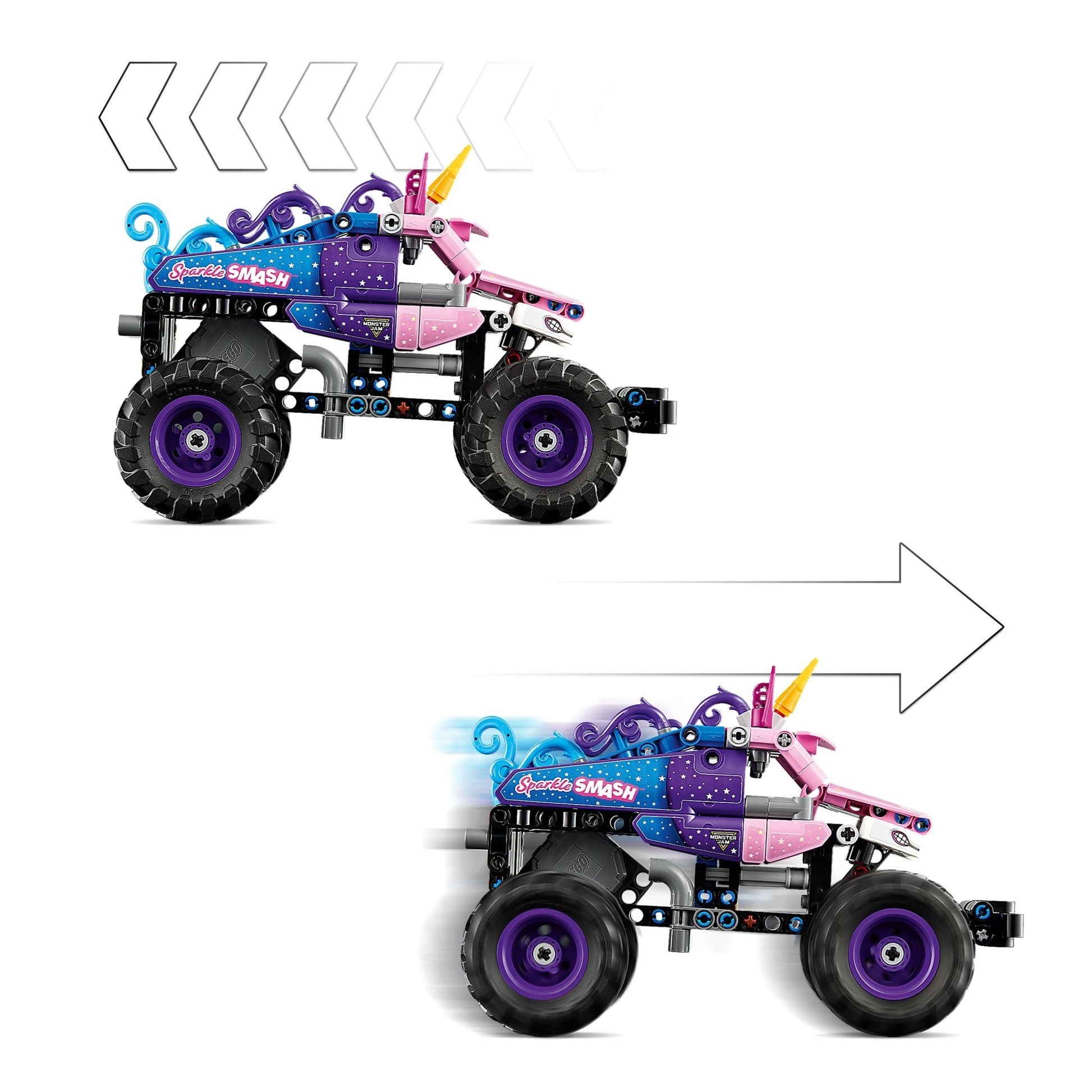 LEGO® Technic™ Monster Jam™ Sparkle Smash™ Pull - Back Toy 42220 - Mastermind Toys___249501