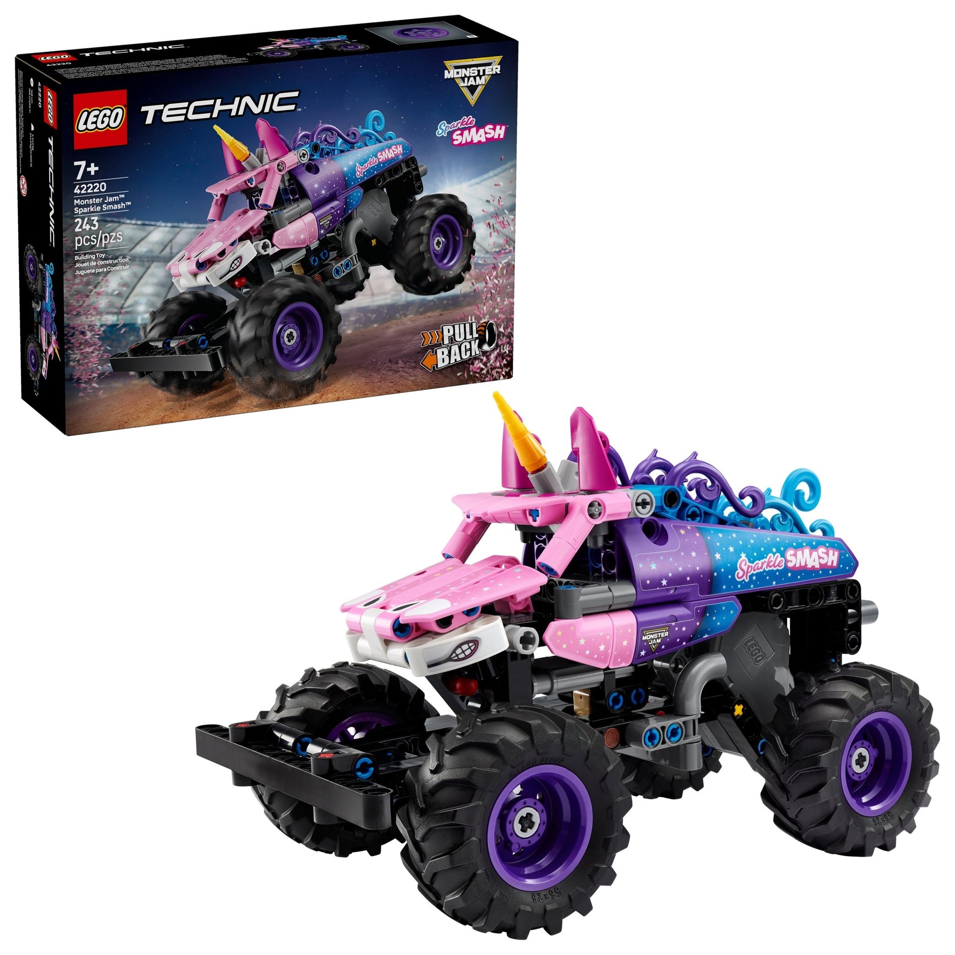 LEGO® Technic™ Monster Jam™ Sparkle Smash™ Pull - Back Toy 42220 - Mastermind Toys___249501