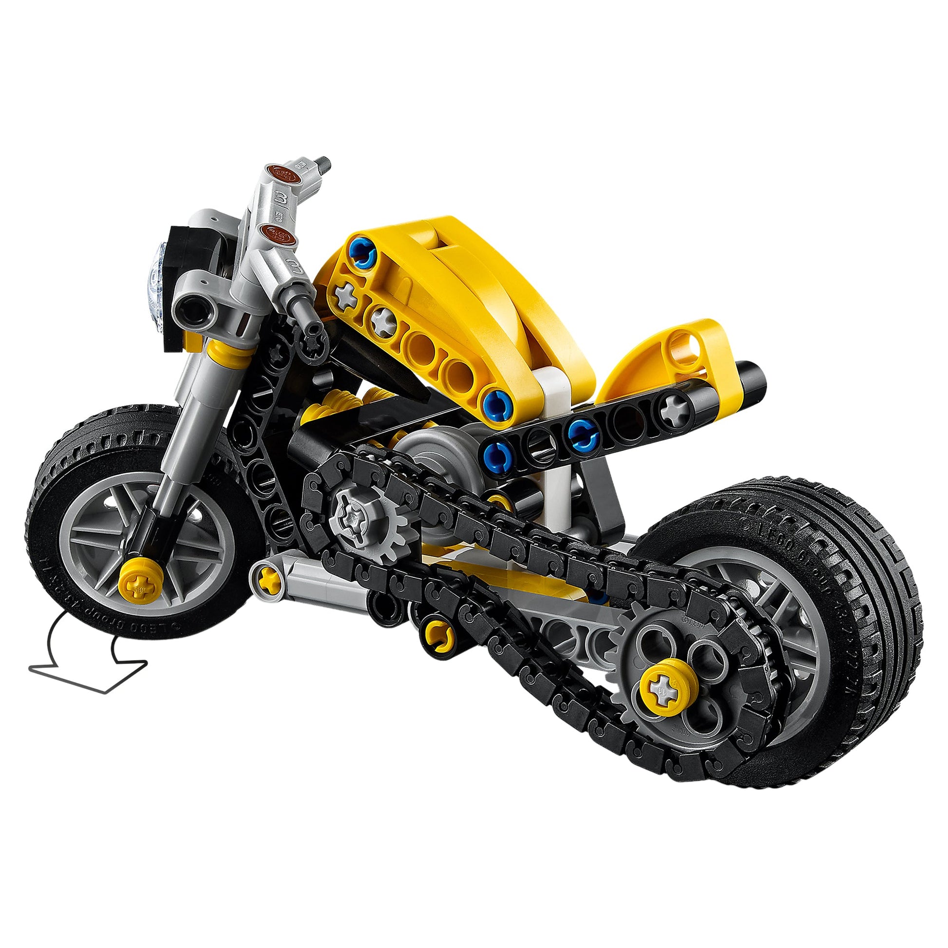 LEGO Technic Yellow Motorcycle Toy 42225 - Mastermind Toys___249615
