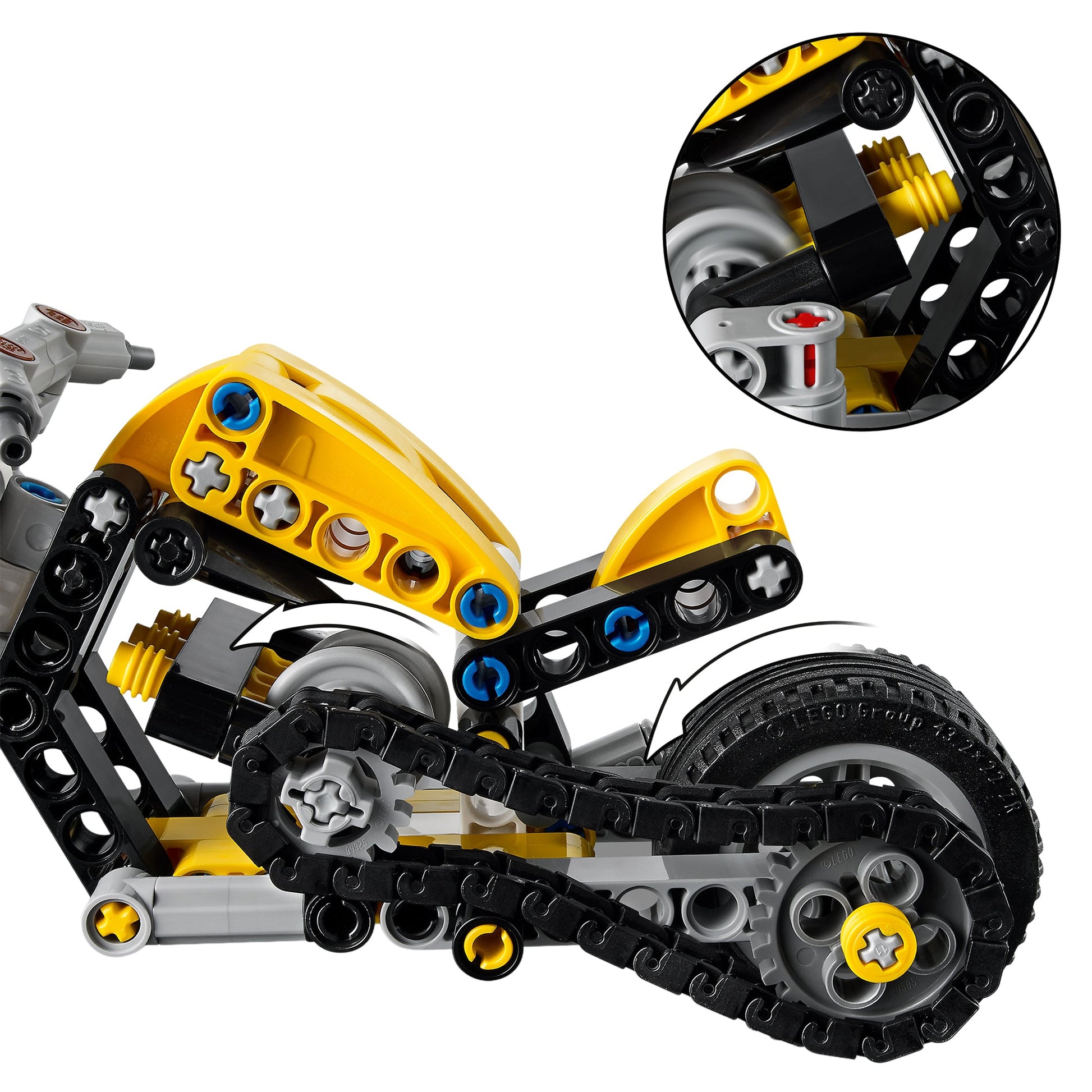 LEGO Technic Yellow Motorcycle Toy 42225 - Mastermind Toys___249615