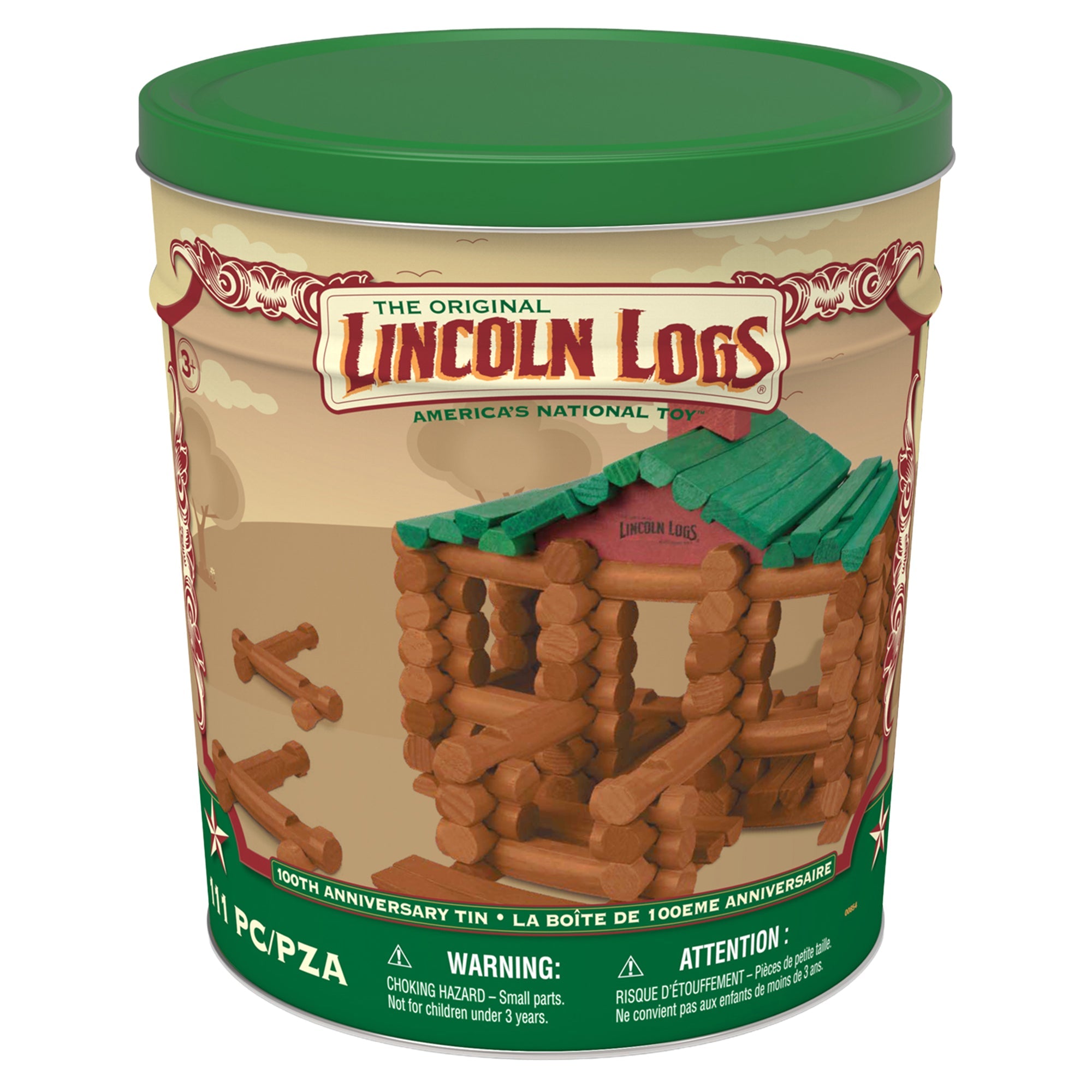 Lincoln Logs - 111pc 100th Anniversary Tin  - Mastermind Toys___248023