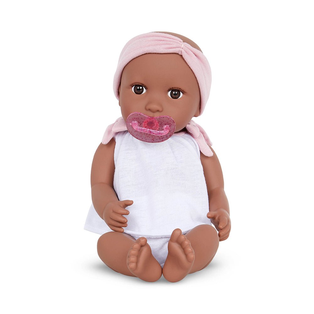 LullaBaby 14" Baby Doll w/ Body Suit & Headband - Mastermind Toys___231460