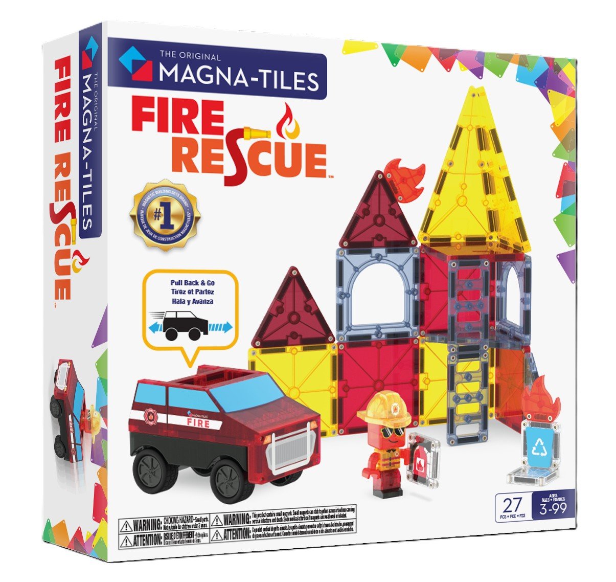 MAGNA - TILES Fire Rescue 27 - Piece - Mastermind Toys___245571