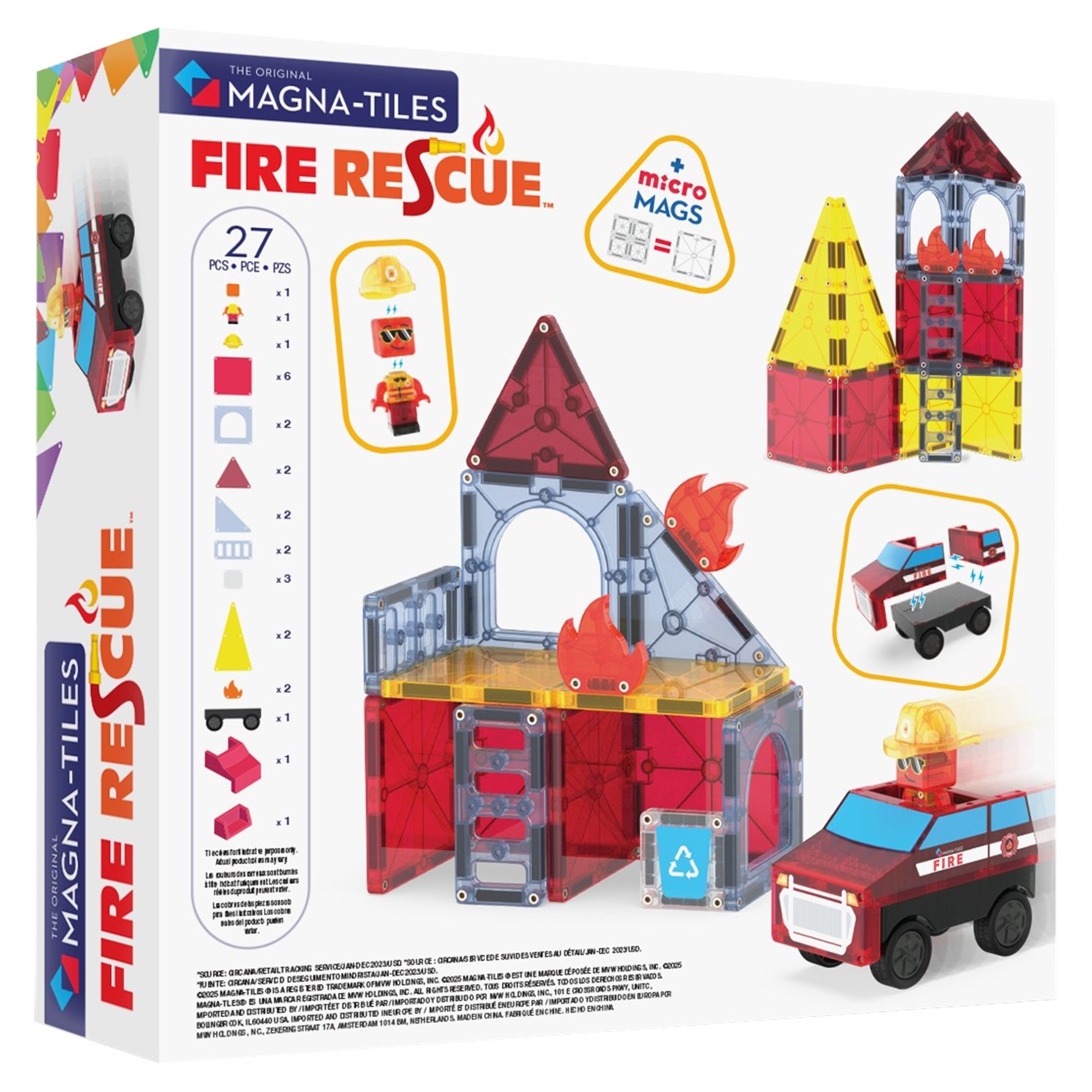 MAGNA - TILES Fire Rescue 27 - Piece - Mastermind Toys___245571