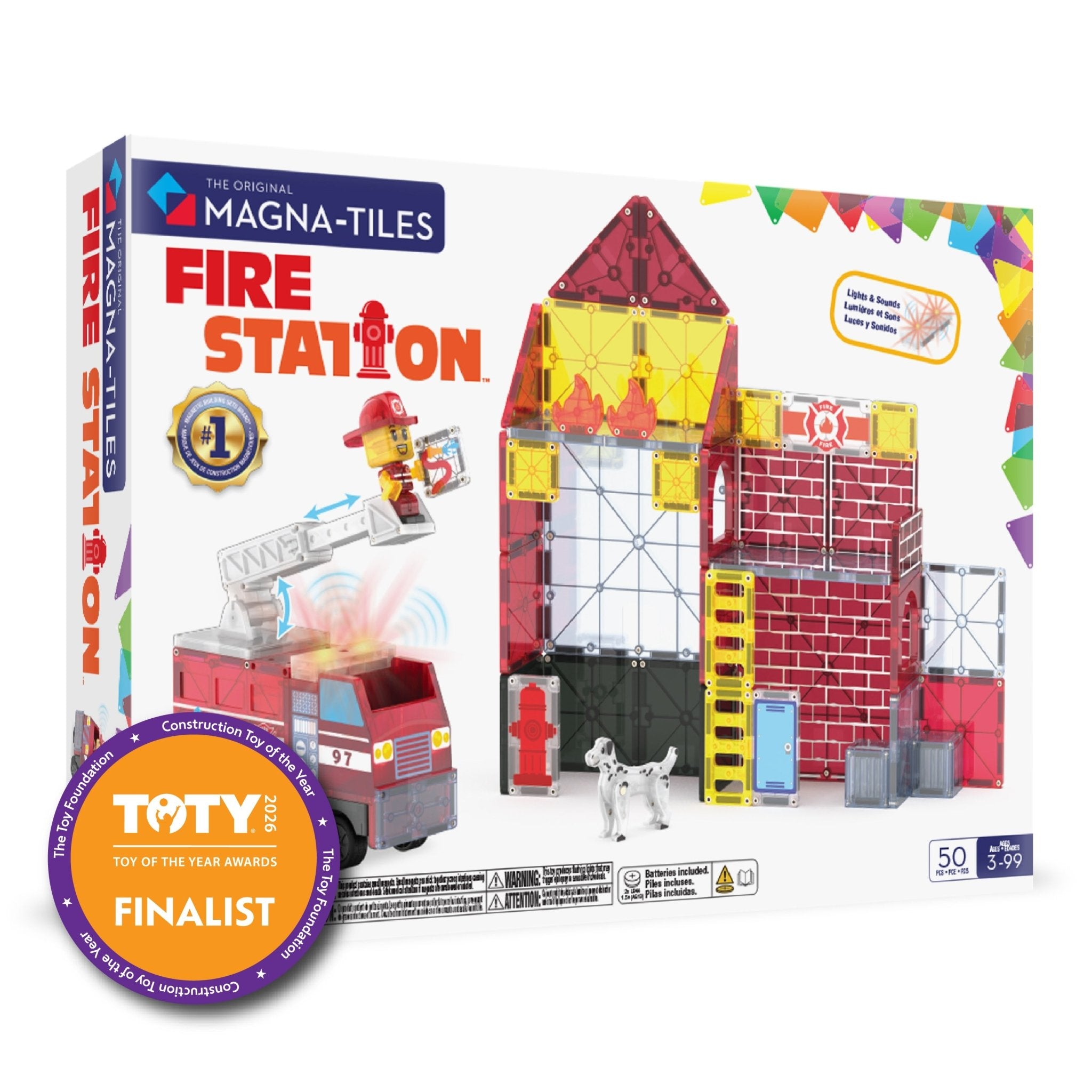 MAGNA - TILES Fire Station 50 - Piece - Mastermind Toys___245570