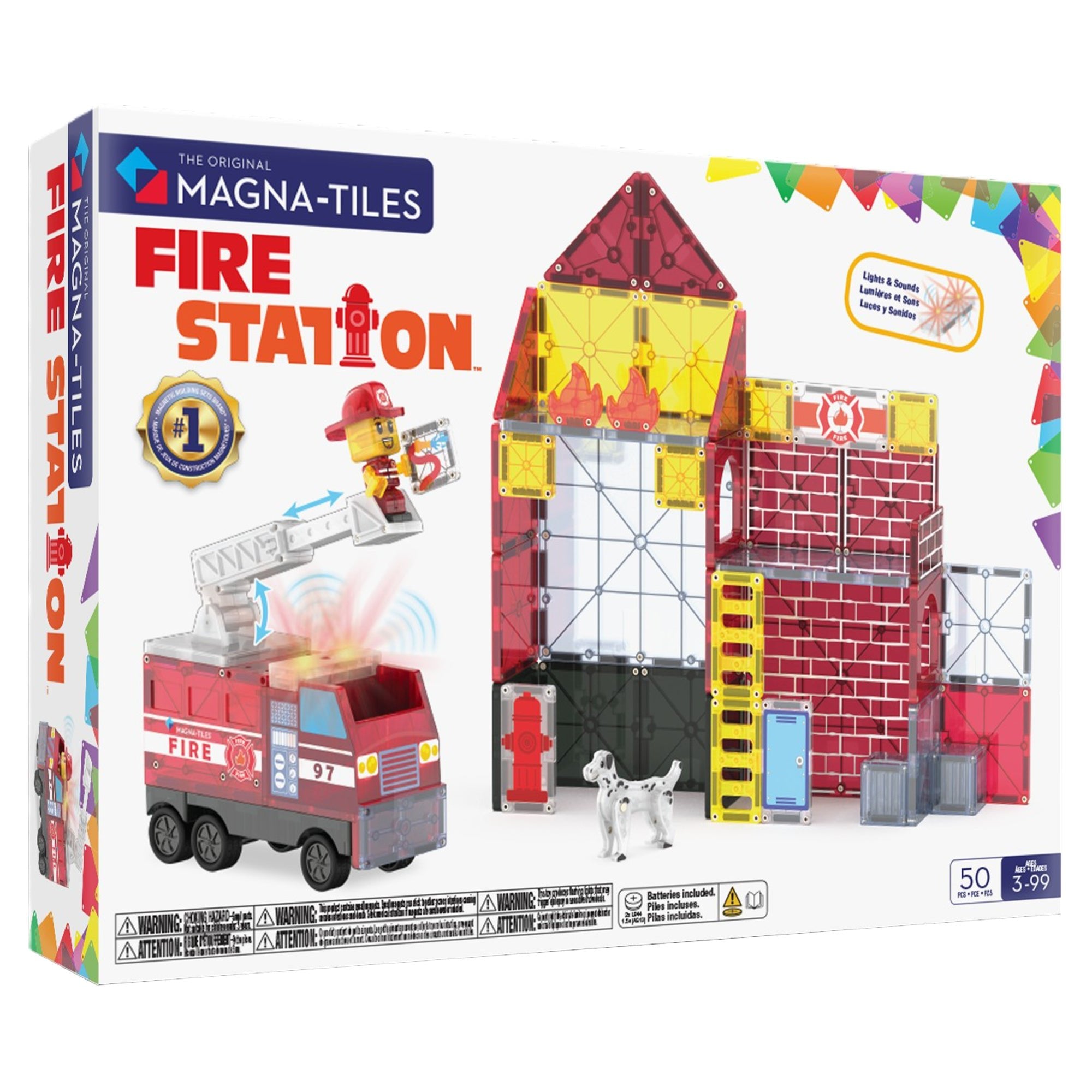MAGNA - TILES Fire Station 50 - Piece - Mastermind Toys___245570