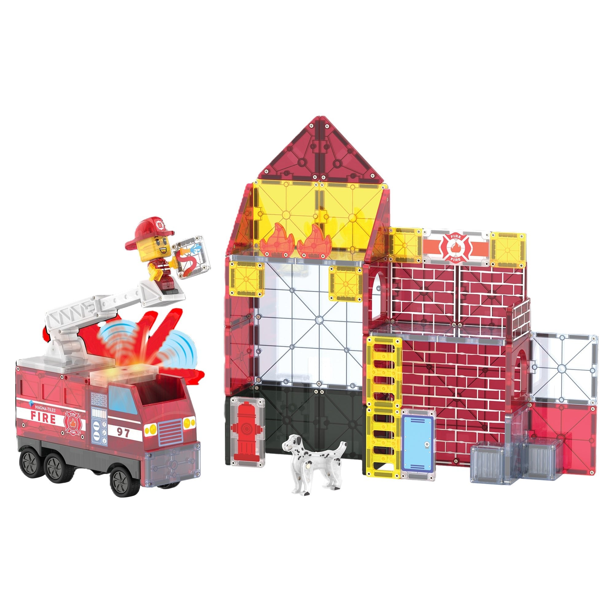 MAGNA - TILES Fire Station 50 - Piece - Mastermind Toys___245570