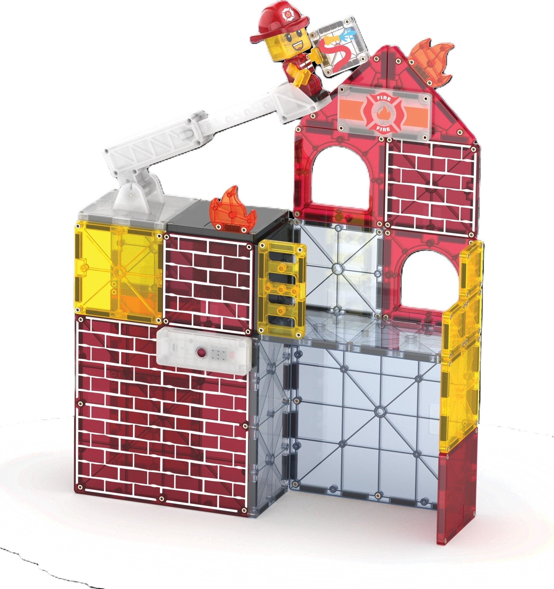 MAGNA - TILES Fire Station 50 - Piece - Mastermind Toys___245570
