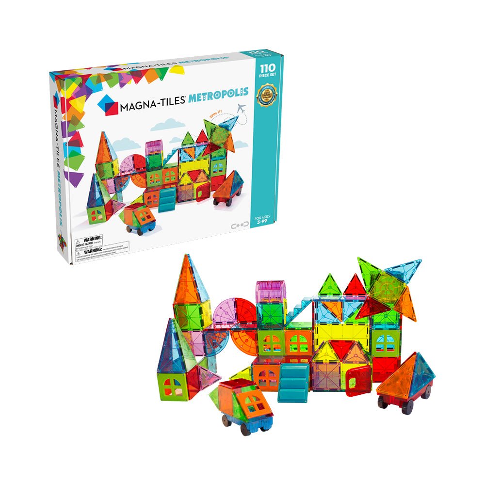 MAGNA - TILES Metropolis 110 - Piece Magnetic Construction Set, The ORIGINAL Magnetic Building Brand - Mastermind Toys___215840