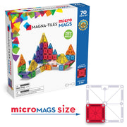 MAGNA - TILES?? microMAGS 70 - Piece Deluxe Magnetic Construction Set, The ORIGINAL Magnetic Brand - Mastermind Toys___234359