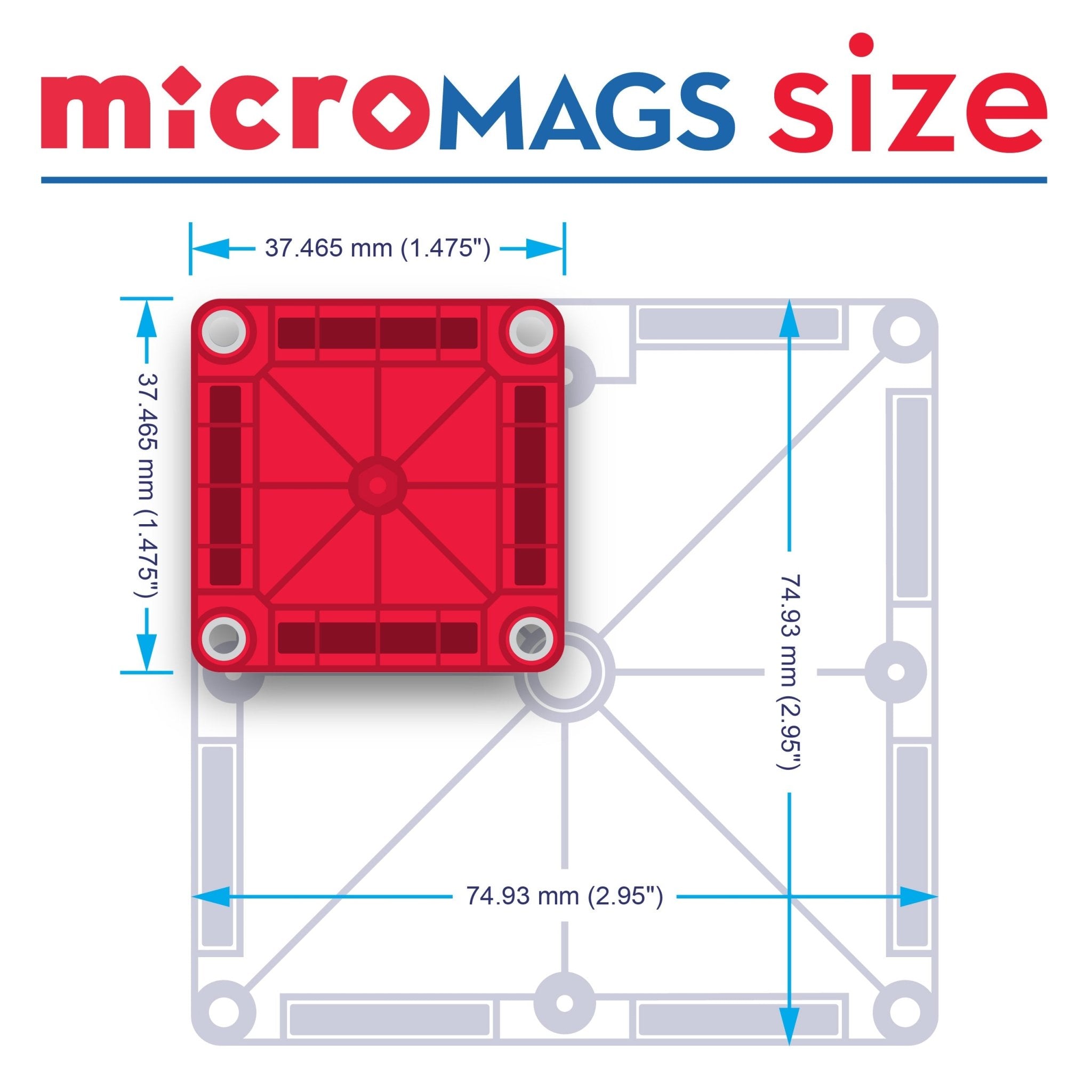 MAGNA-TILES® microMAGS LEARN Letters 56-Piece - Mastermind Toys___255823