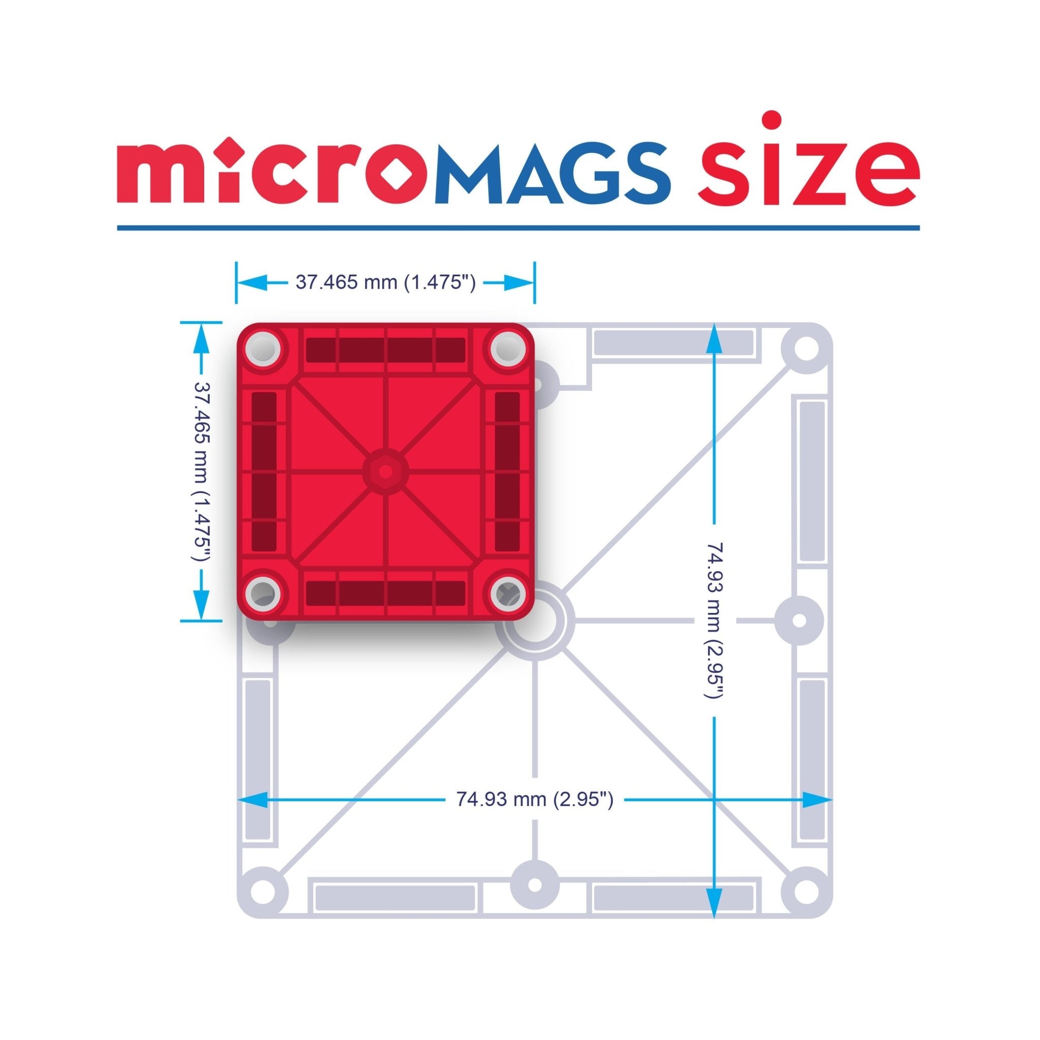 MAGNA-TILES® microMAGS LEARN Numbers 56-Piece - Mastermind Toys___255824