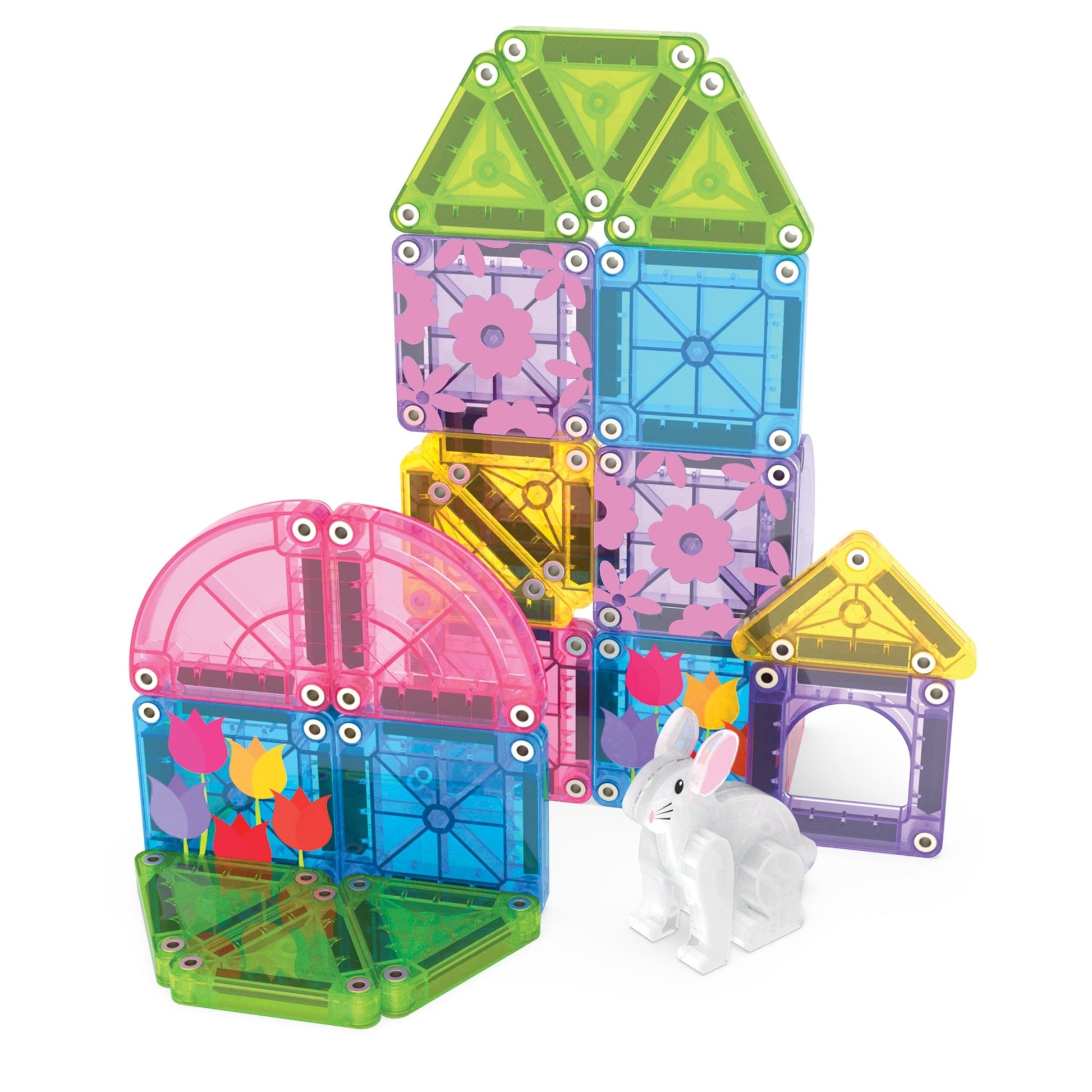 MAGNA - TILES® microMAGS Spring Garden 24 - Piece Travel Set - Mastermind Toys___251234