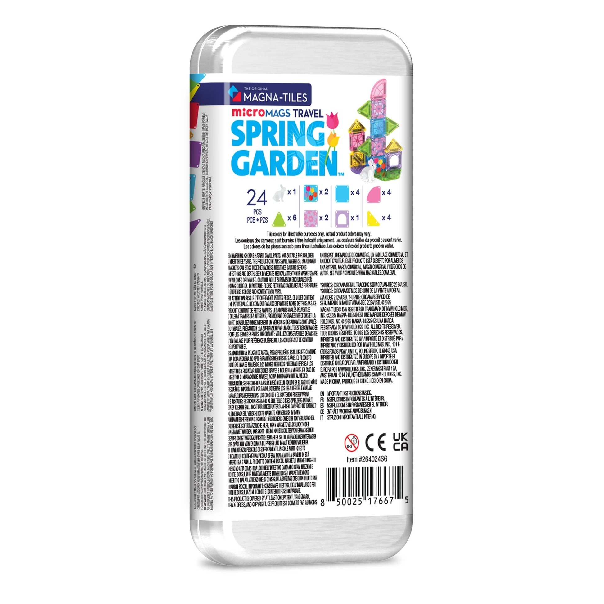 MAGNA - TILES® microMAGS Spring Garden 24 - Piece Travel Set - Mastermind Toys___251234