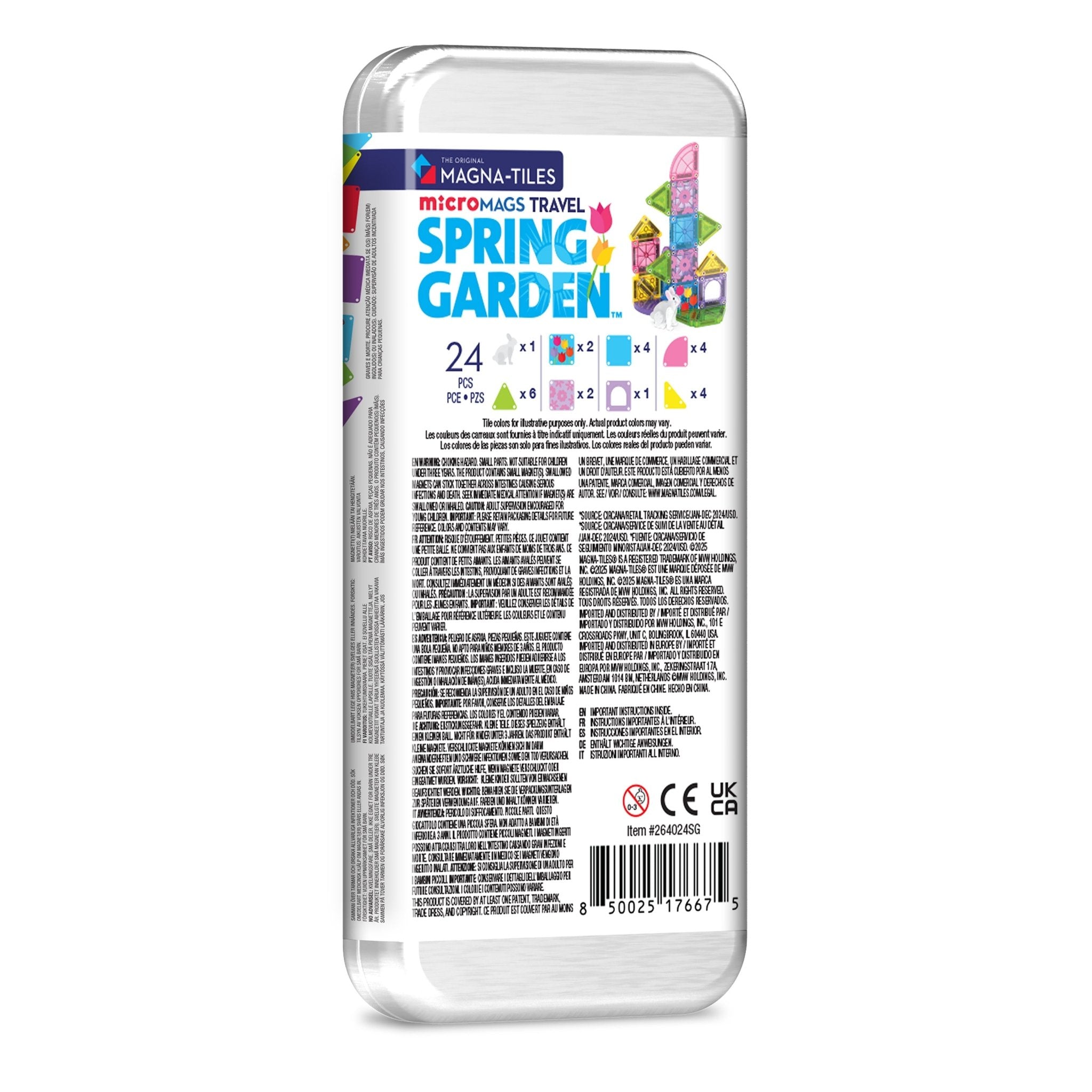 MAGNA - TILES® microMAGS Spring Garden 24 - Piece Travel Set - Mastermind Toys___251234