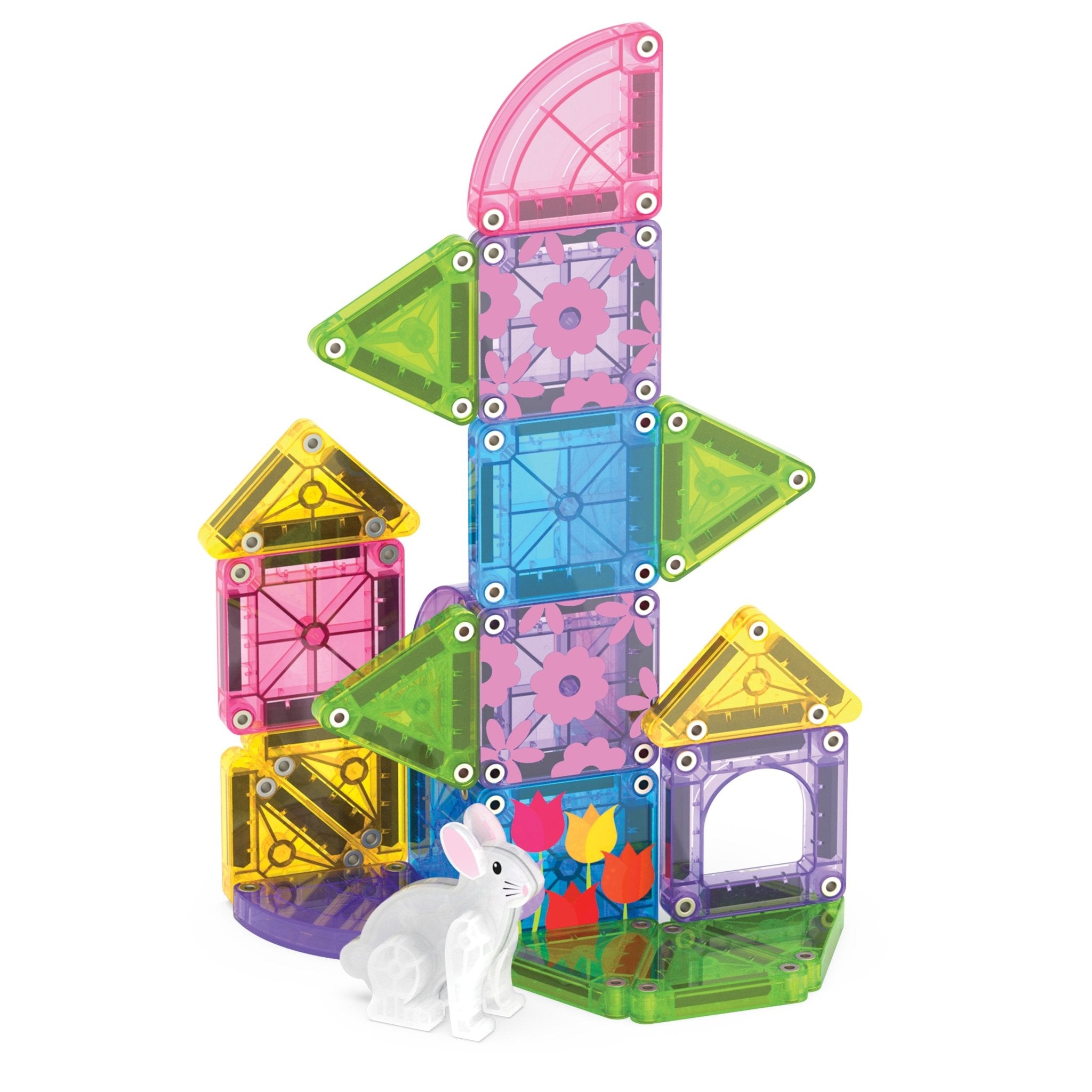 MAGNA - TILES® microMAGS Spring Garden 24 - Piece Travel Set - Mastermind Toys___251234