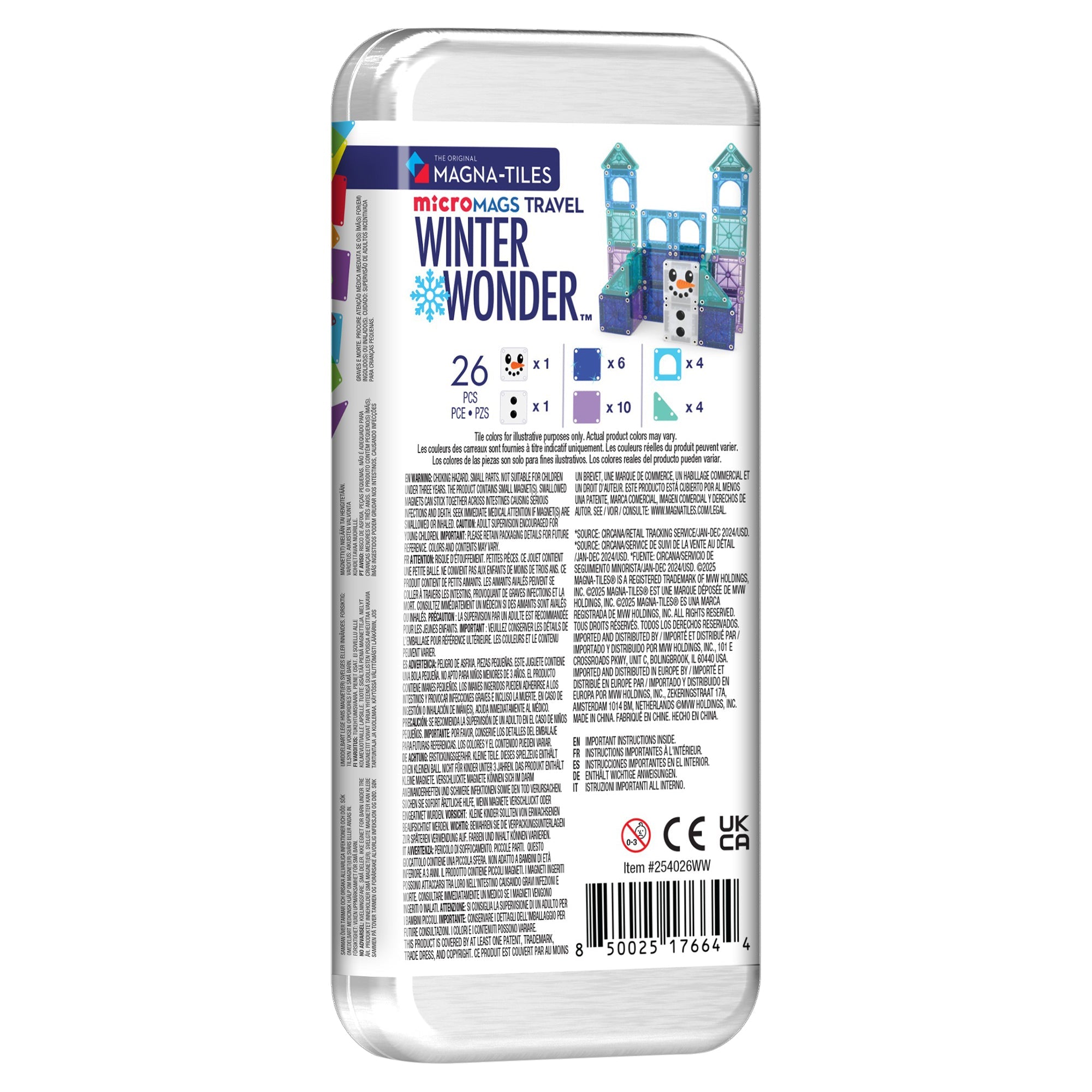 MAGNA TILES microMAGS Winter Wonder Travel Set 26 - Mastermind Toys___248346