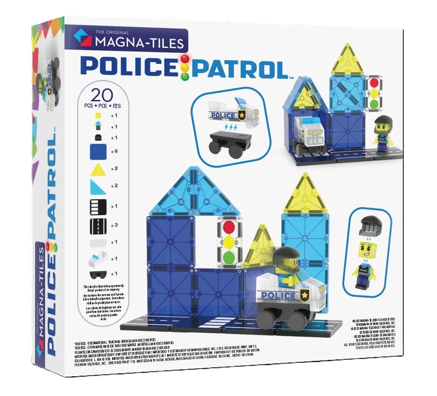 MAGNA - TILES Police Patrol 20 - Piece - Mastermind Toys___245564