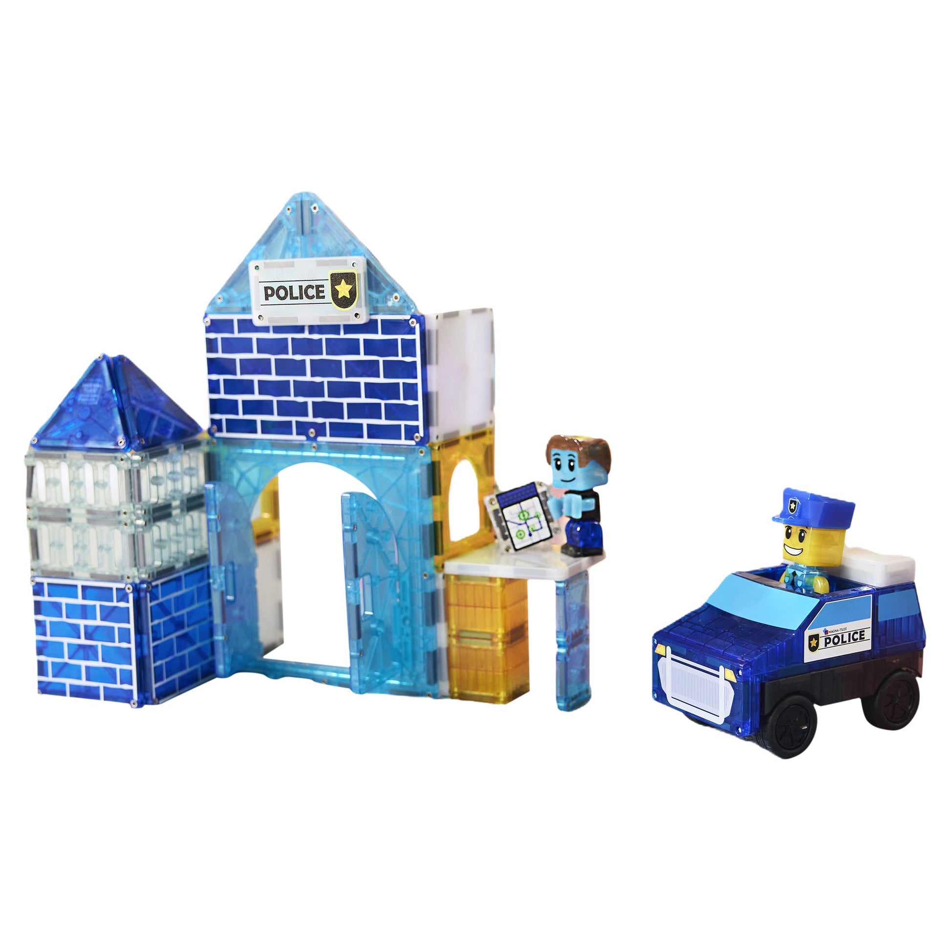 MAGNA - TILES Police Station 36 - Piece - Mastermind Toys___245563
