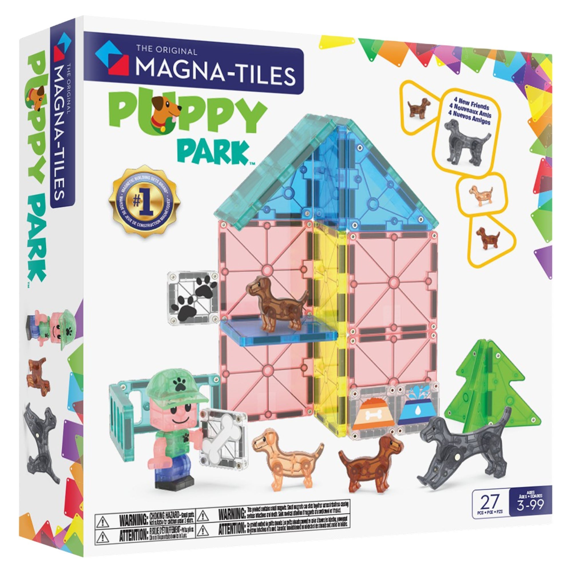 MAGNA - TILES Puppy Park 25 - Piece - Mastermind Toys___245566