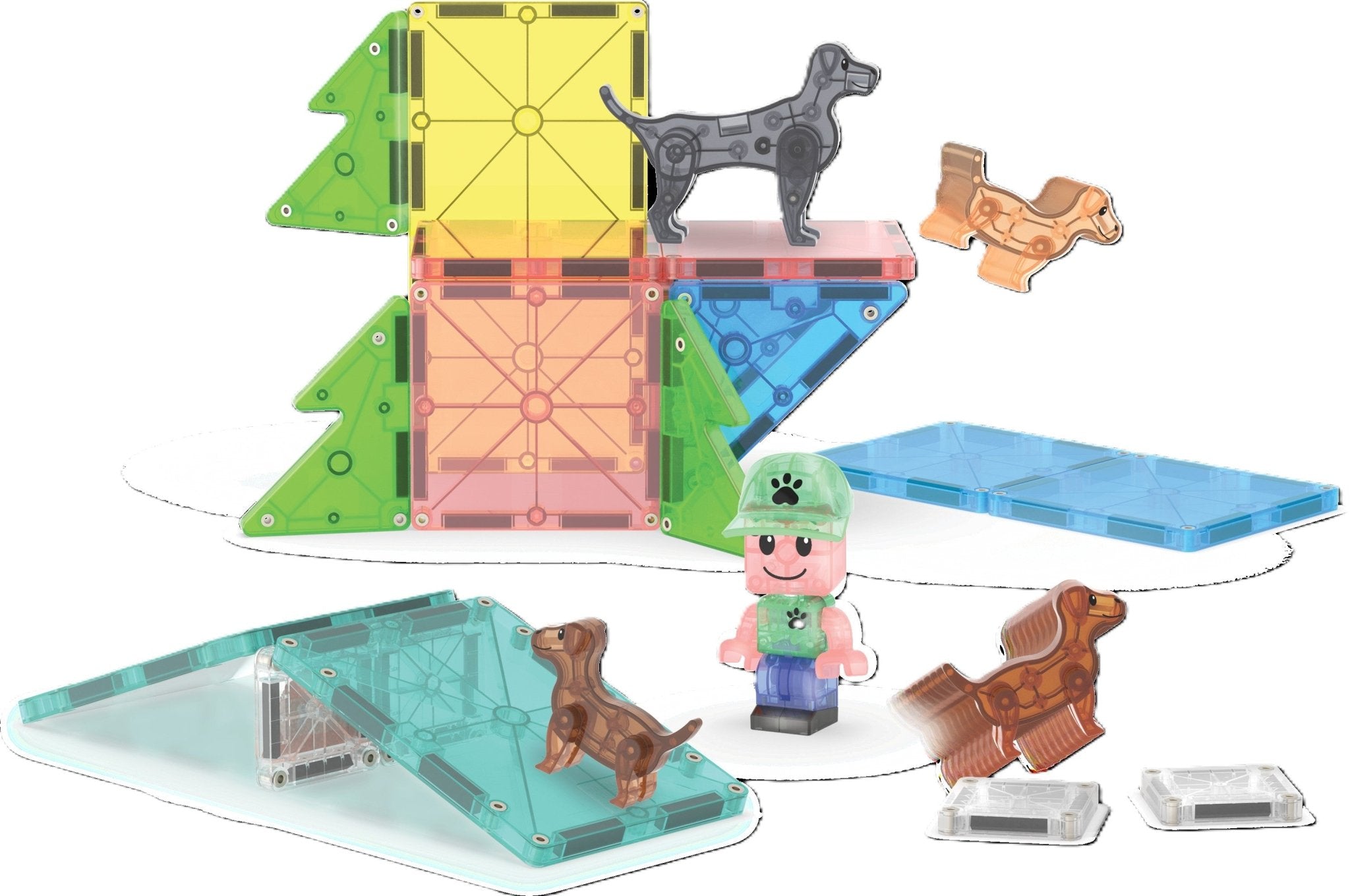 MAGNA - TILES Puppy Park 25 - Piece - Mastermind Toys___245566