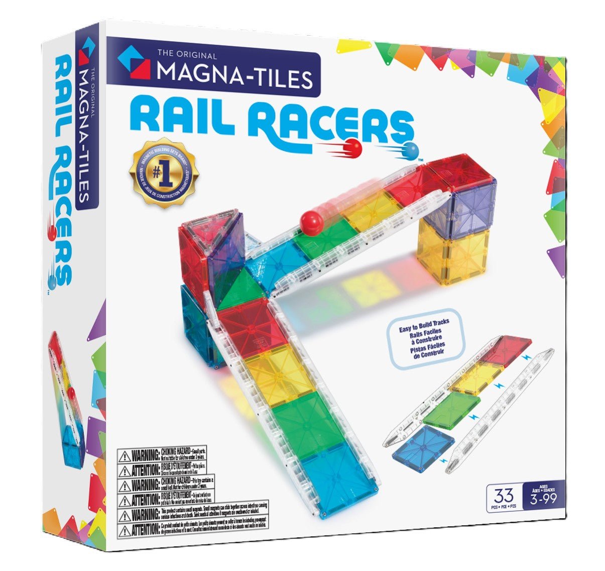 MAGNA - TILES Rail Racers 33 - Piece - Mastermind Toys___245573
