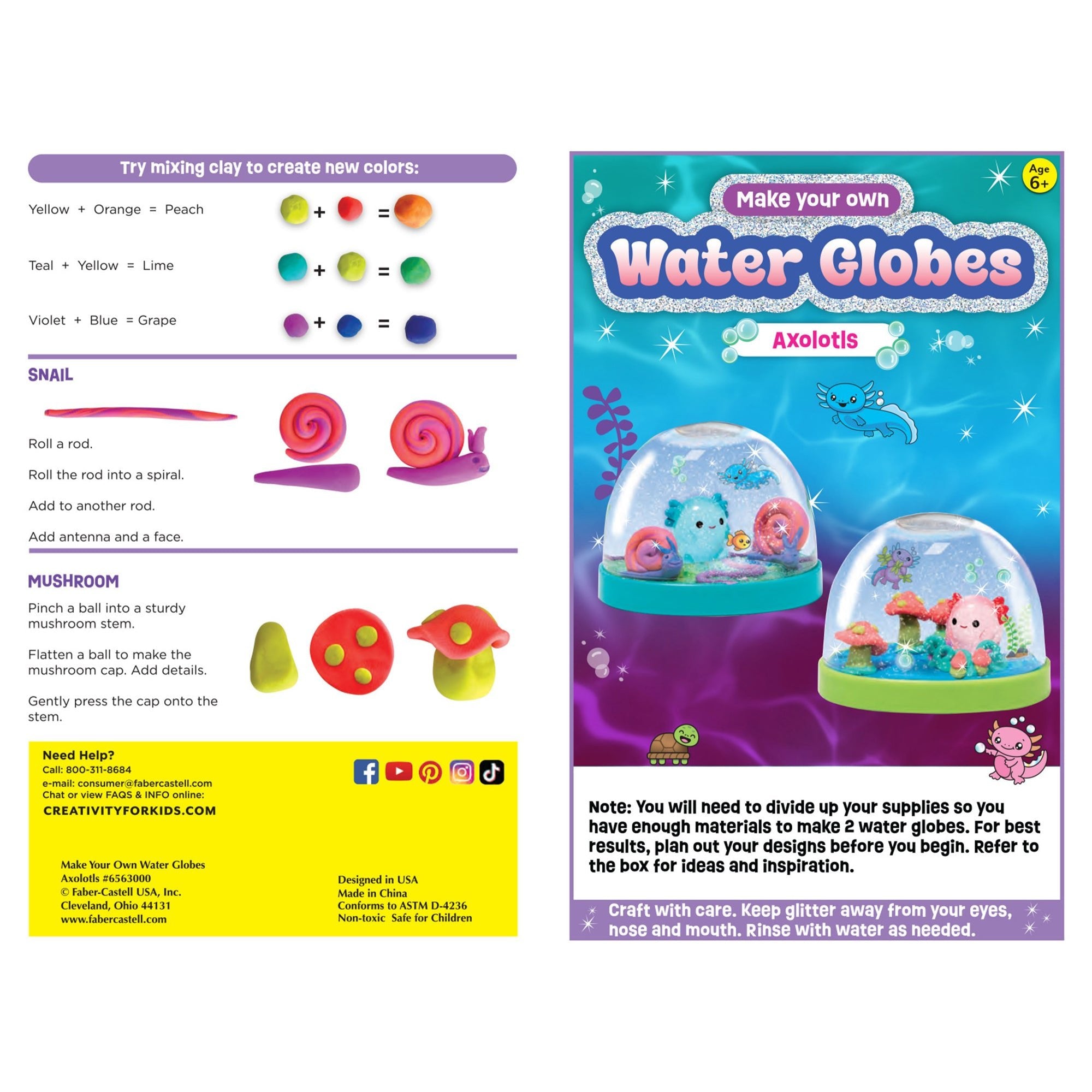 Make Your Own Water Globes Axolotl - Mastermind Toys___248343