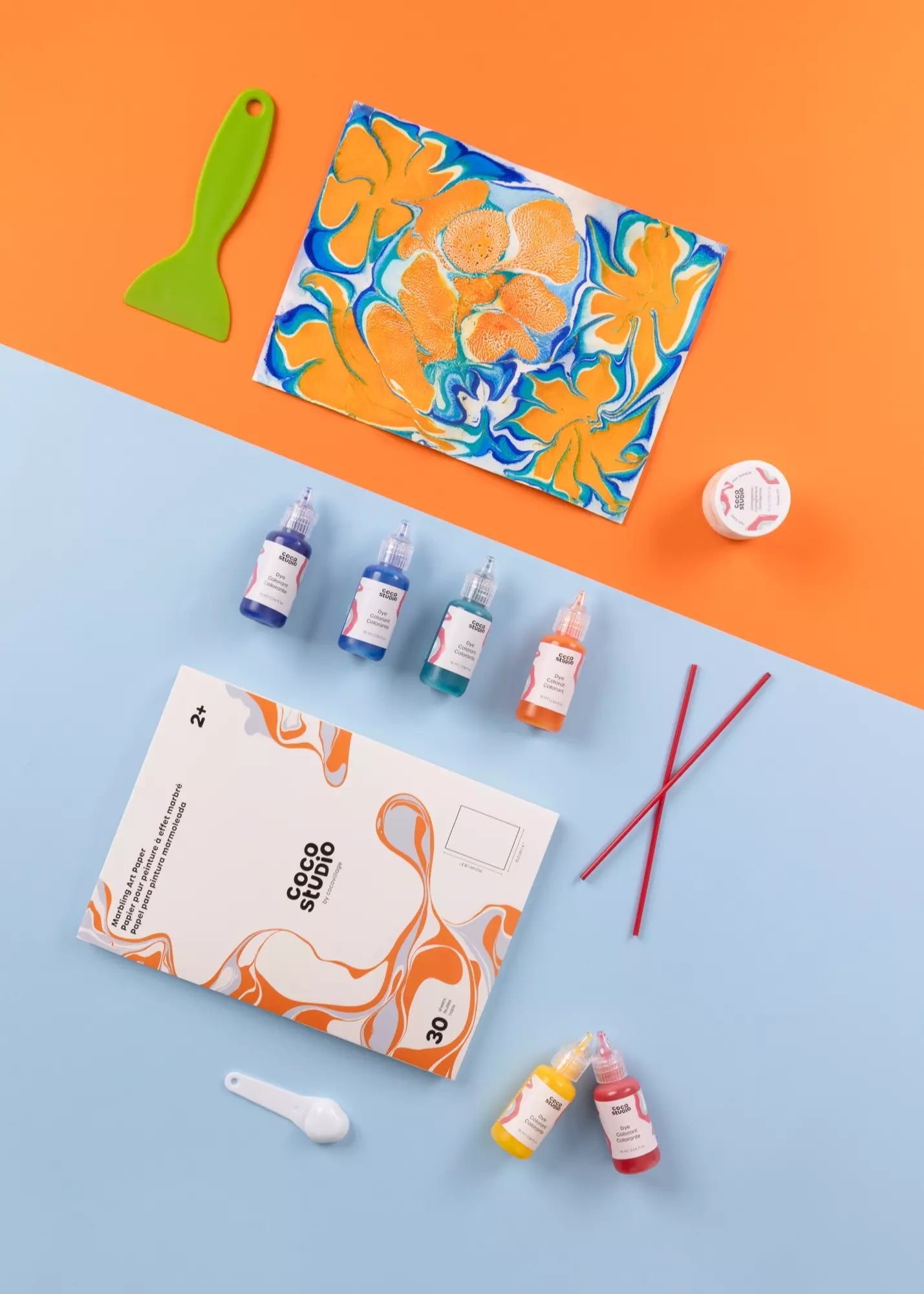 Marbling Art Painting Set (12 Colors) - Mastermind Toys___250134